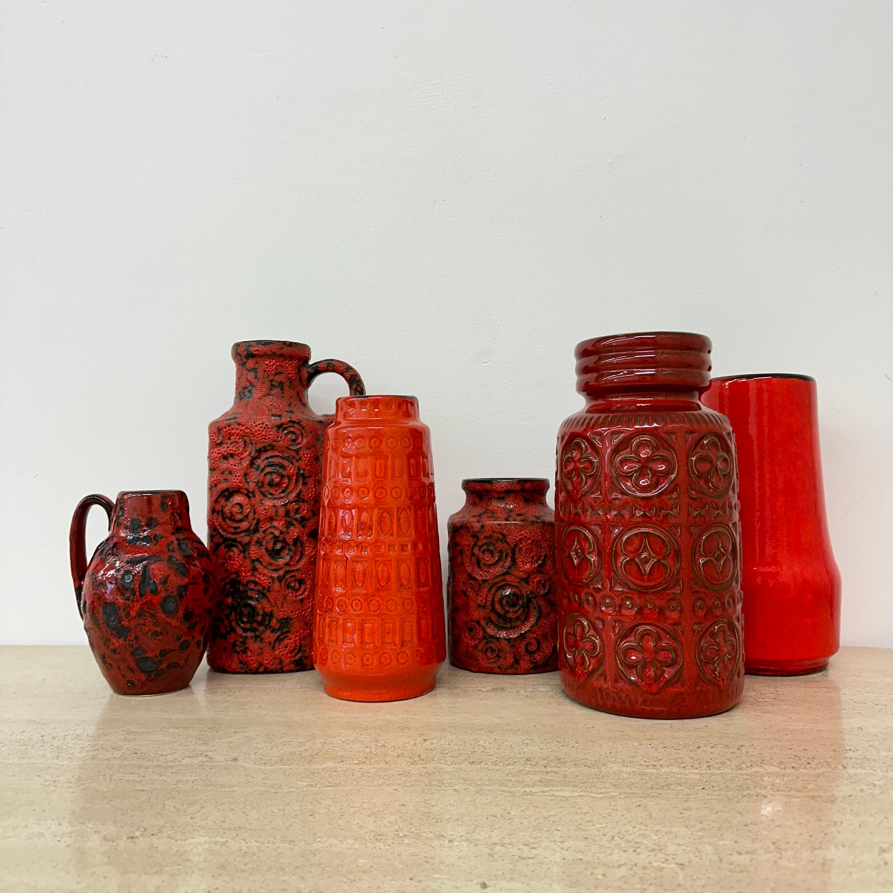 Set di 6 vasi in ceramica Scheurich Germania Ovest , anni '70 in vendita 7