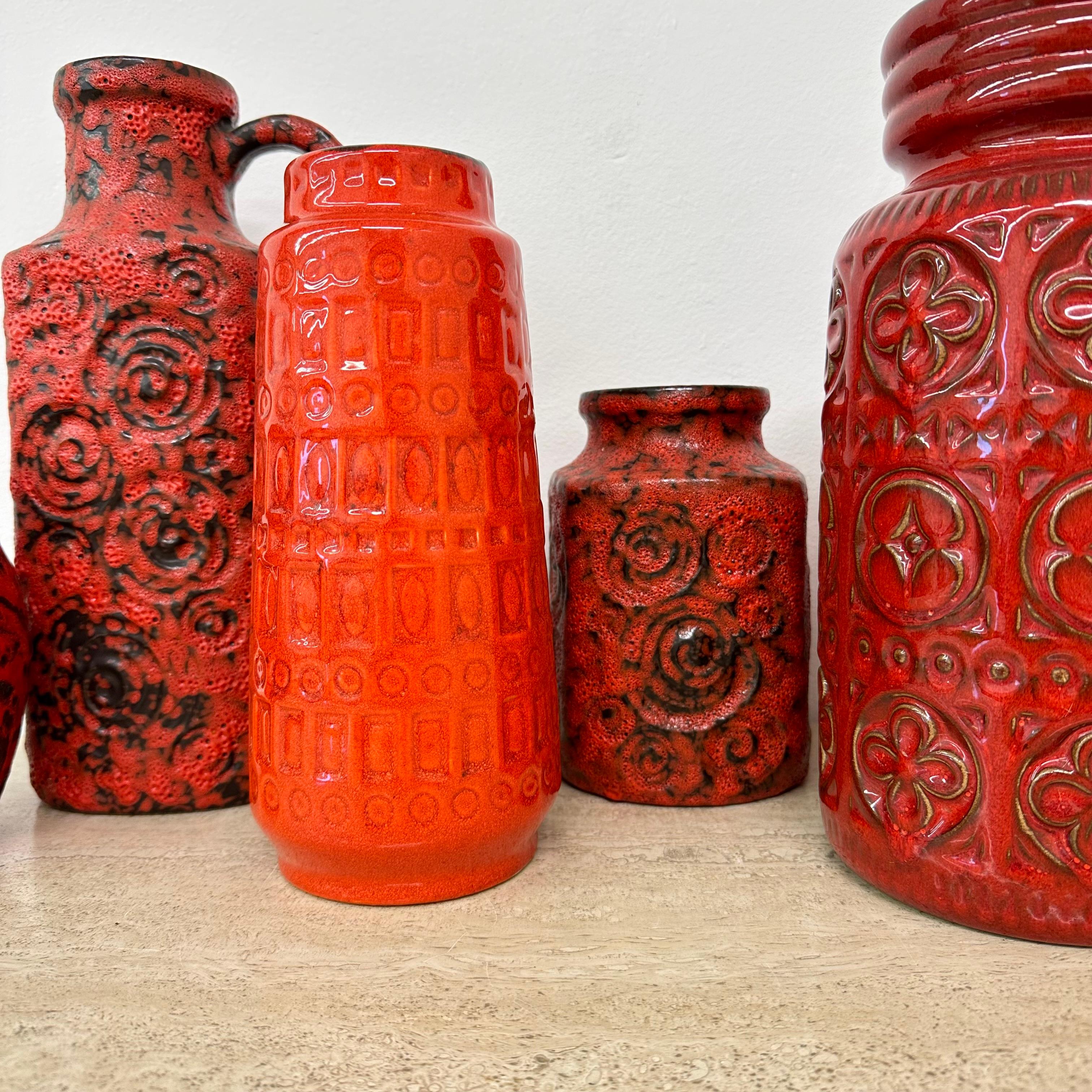 Set di 6 vasi in ceramica Scheurich Germania Ovest , anni '70 in vendita 10