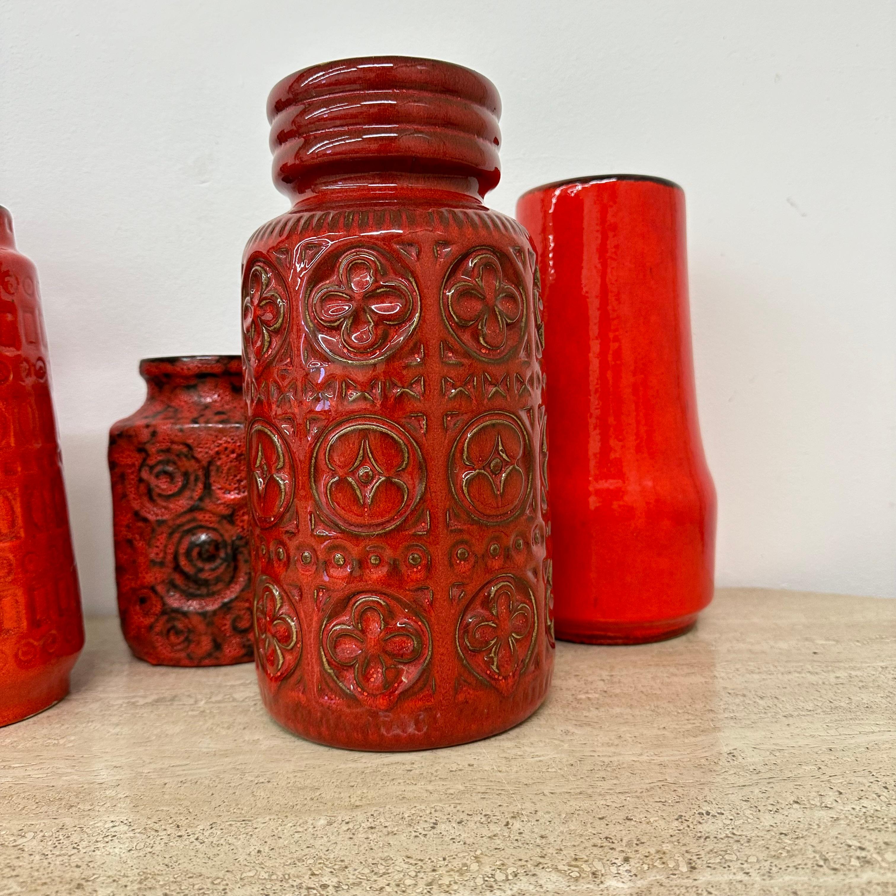 Set di 6 vasi in ceramica Scheurich Germania Ovest , anni '70 in vendita 11