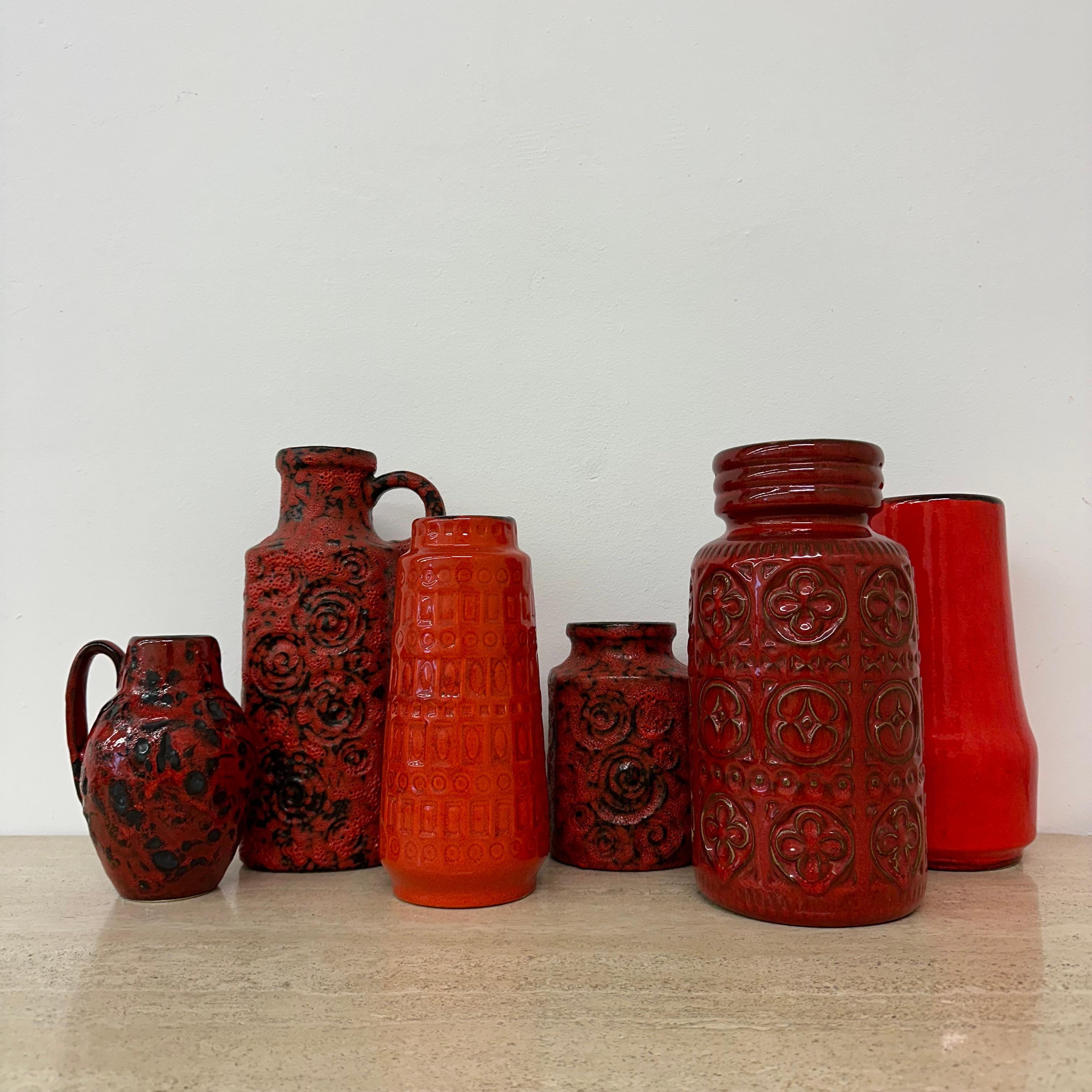 Set di 6 vasi in ceramica Scheurich Germania Ovest , anni '70 in vendita 12