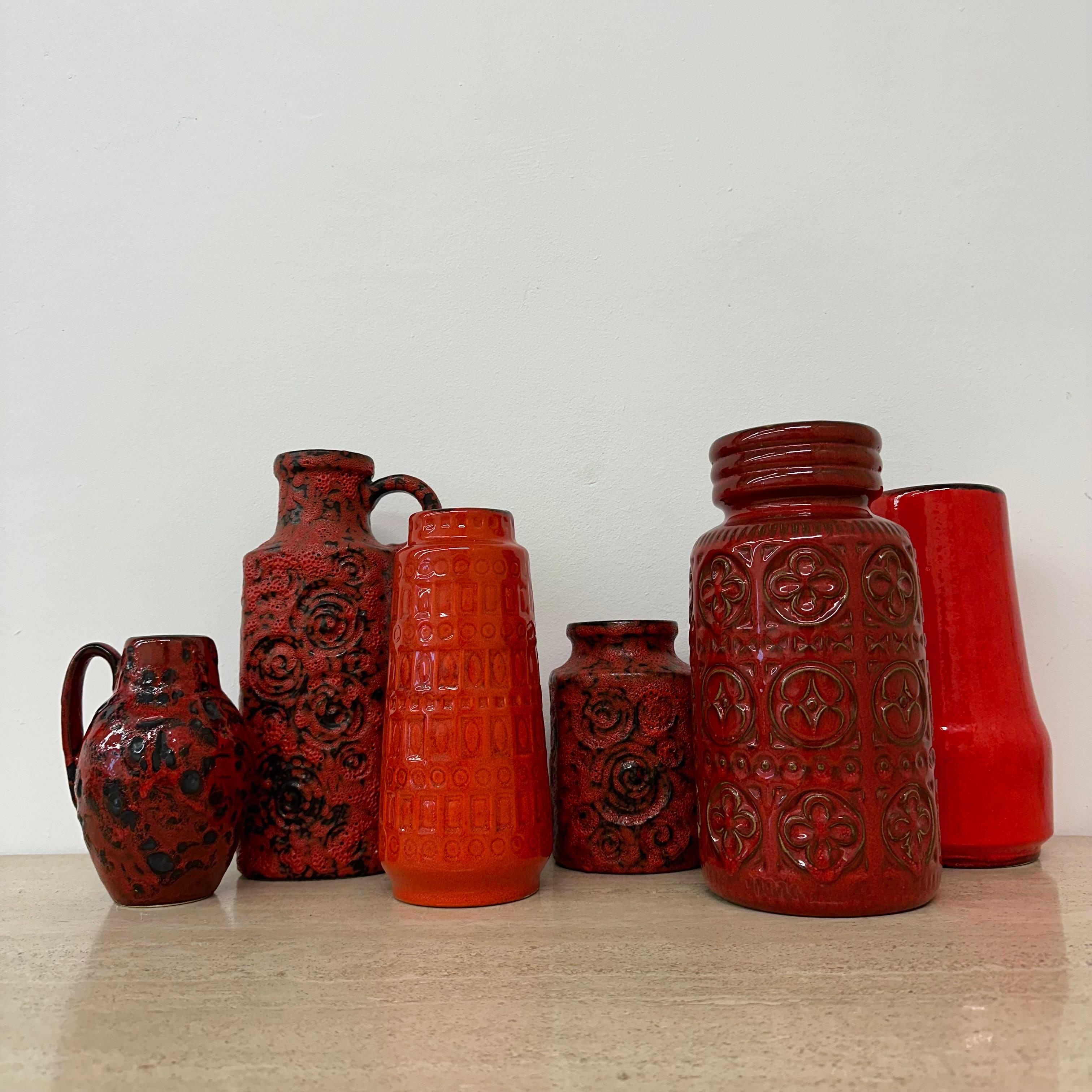 Set di 6 vasi in ceramica Scheurich Germania Ovest , anni '70 in vendita 13