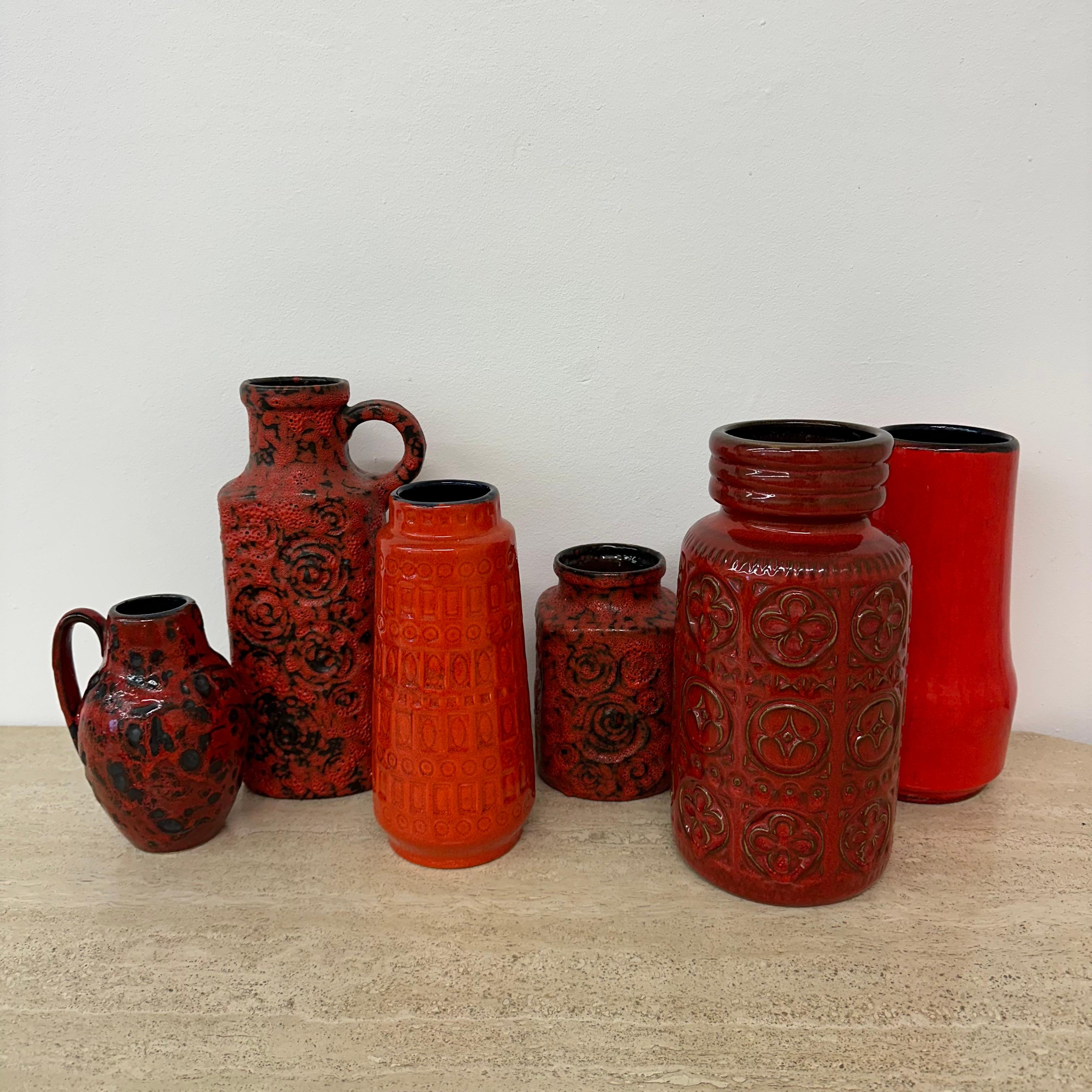 Set di 6 vasi in ceramica Scheurich Germania Ovest , anni '70 in vendita 14