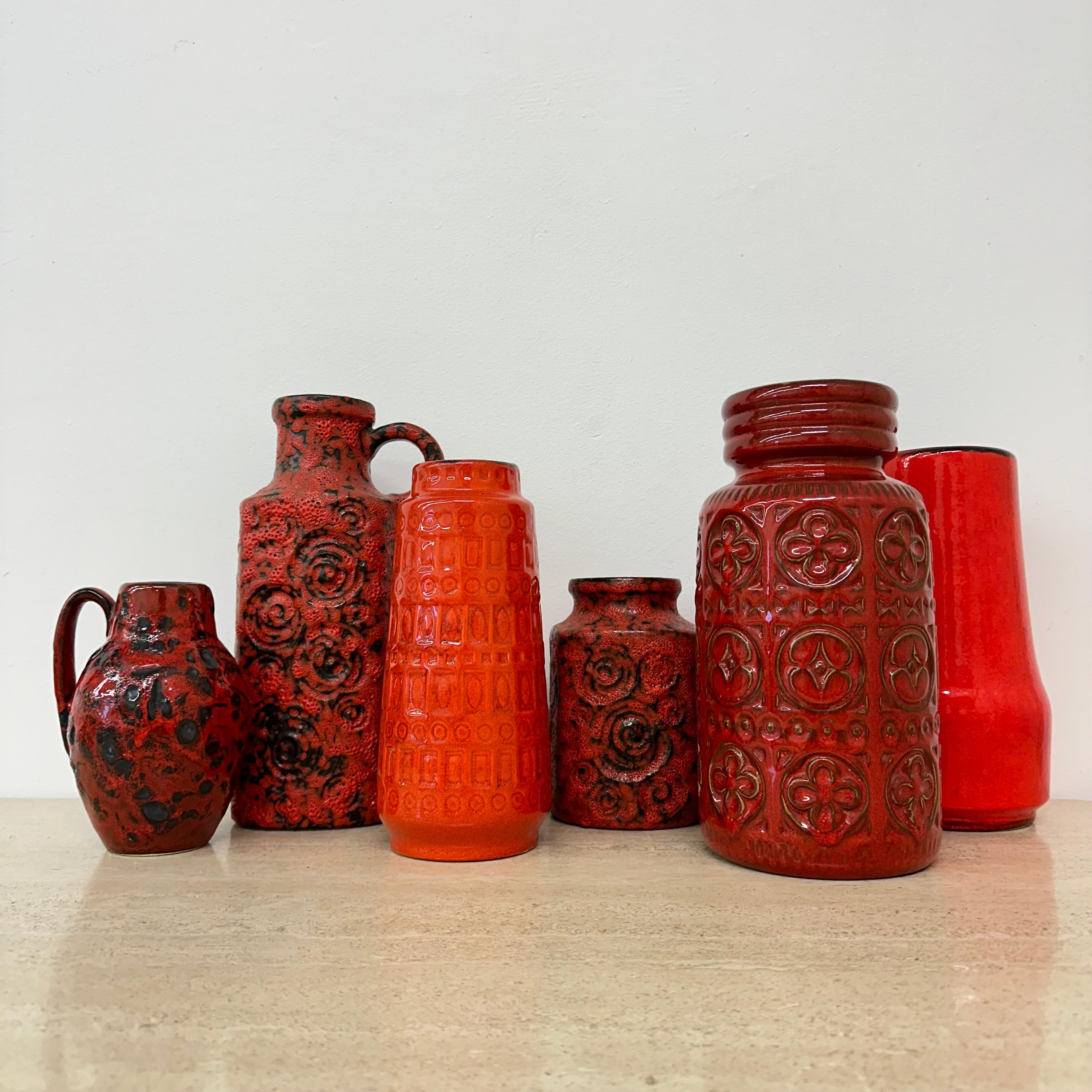 Set di 6 vasi in ceramica Scheurich Germania Ovest , anni '70 in vendita 3