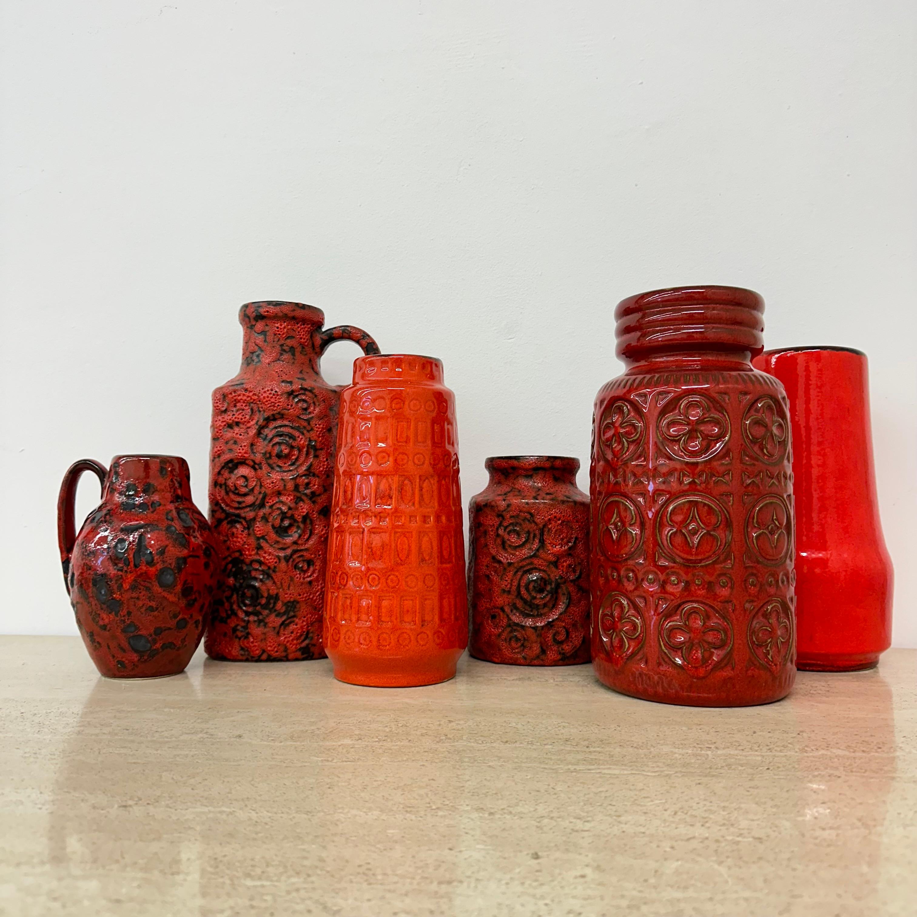 Set di 6 vasi in ceramica Scheurich Germania Ovest , anni '70 in vendita 4