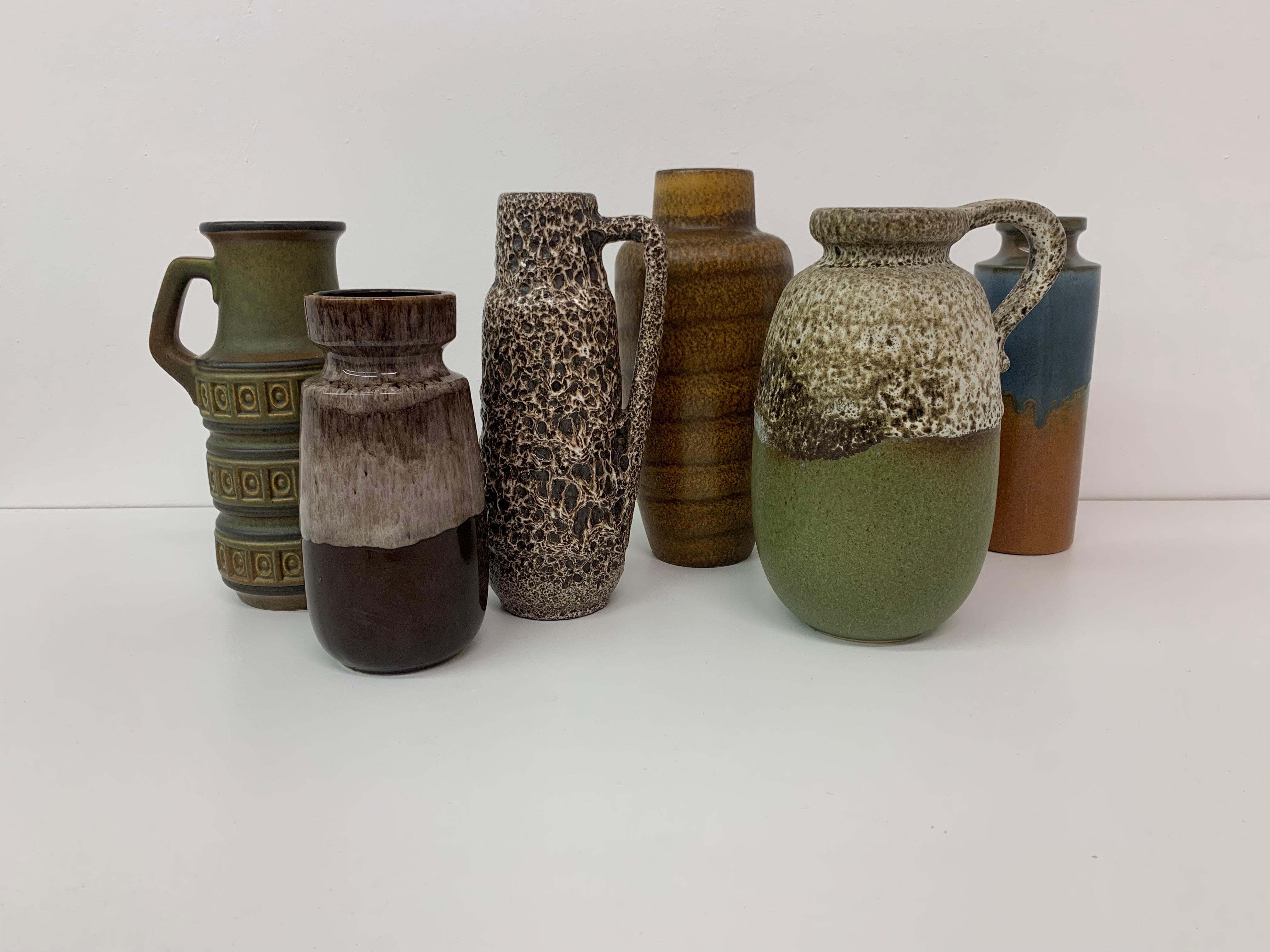 Set of 6 Scheurich West Germany Vases, 1970s For Sale 9