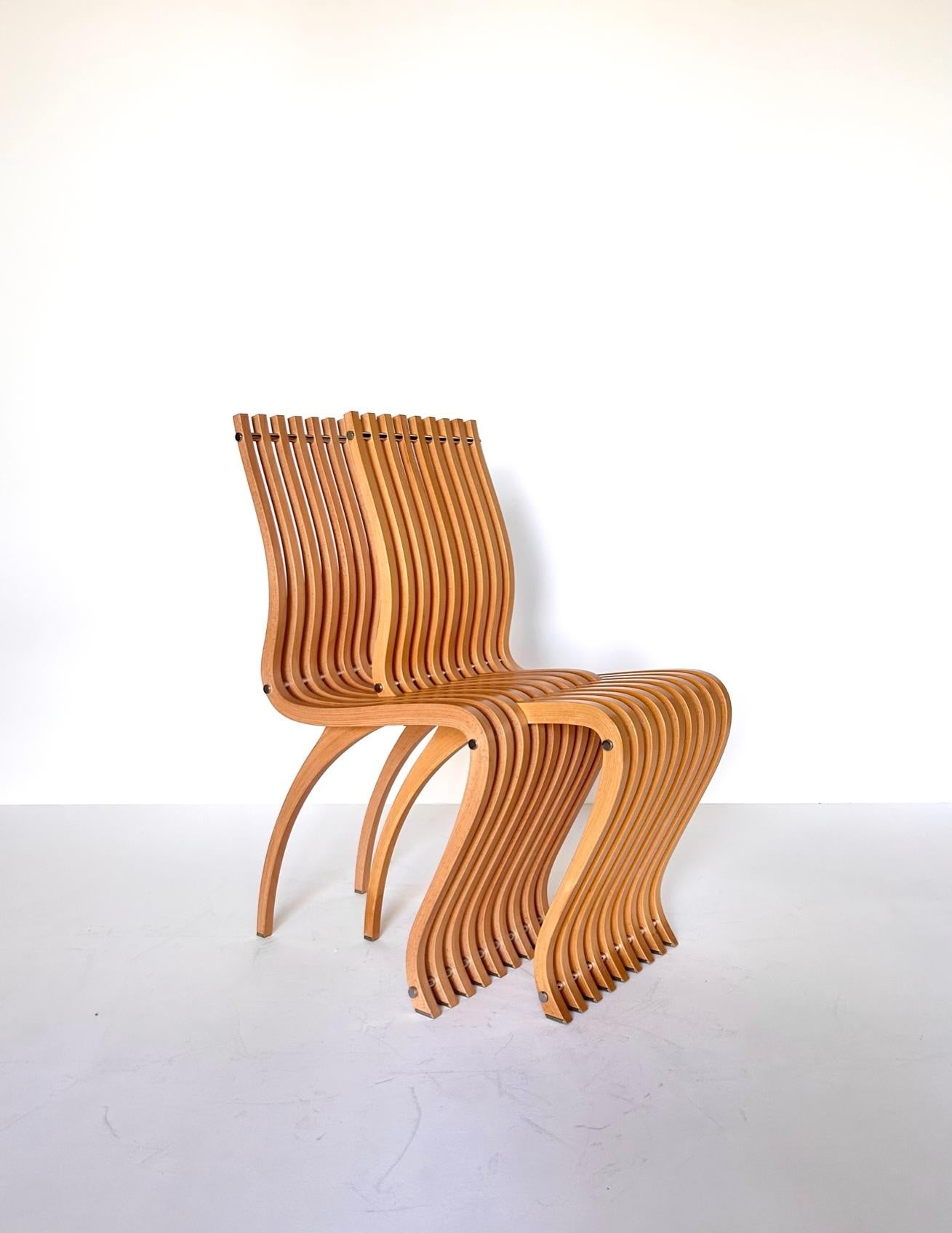 Set of 6 Schizzo chairs by Ron Arad, Vitra, 1989 3