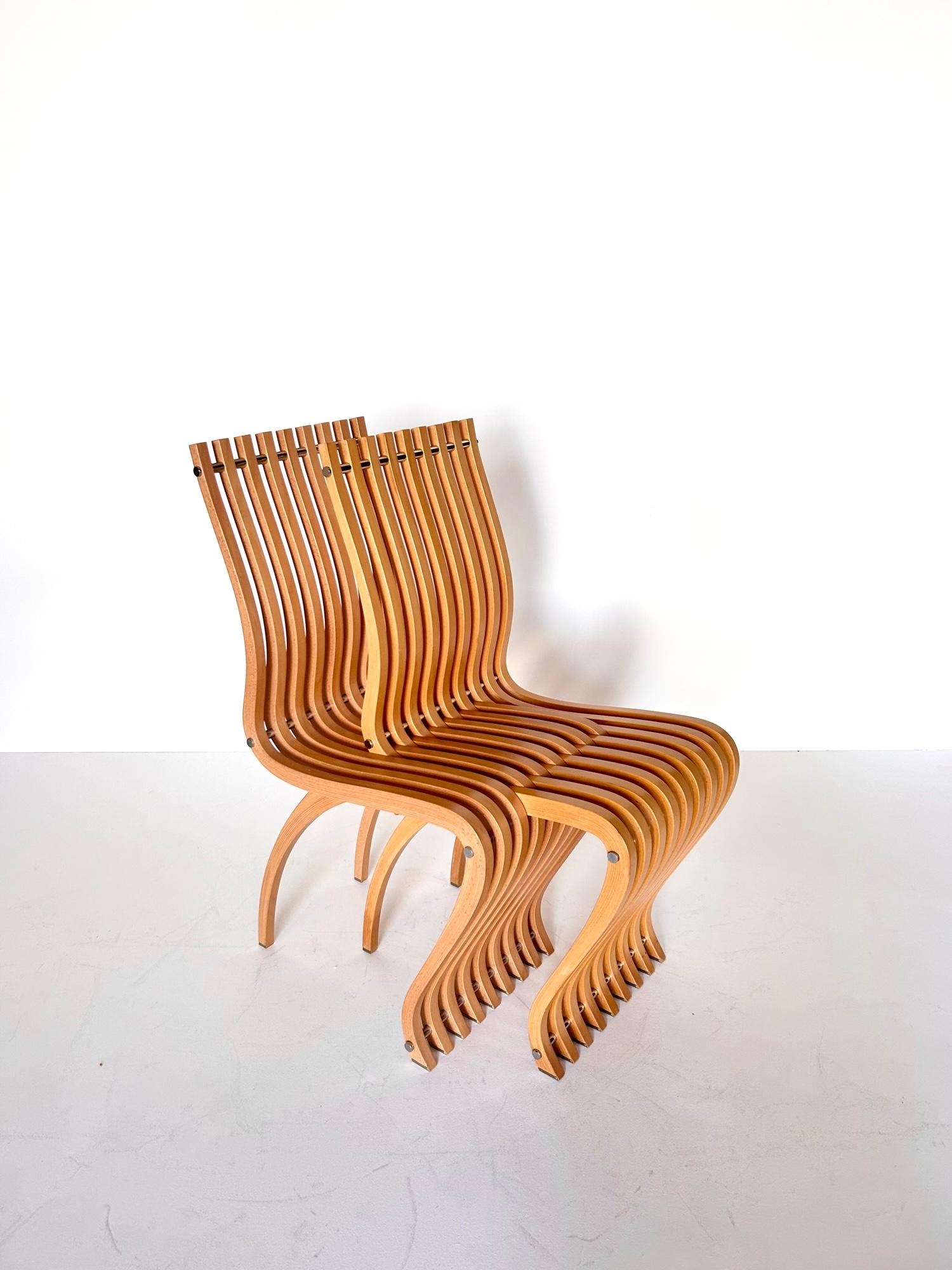 Set of 6 Schizzo chairs by Ron Arad, Vitra, 1989 4