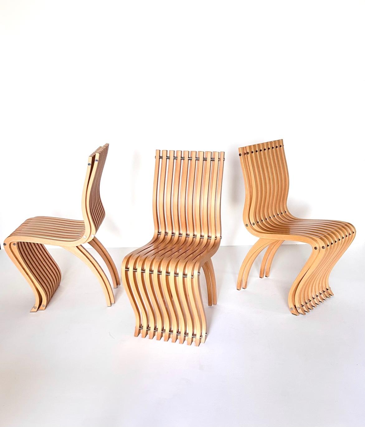 Late 20th Century Set of 6 Schizzo chairs by Ron Arad, Vitra, 1989