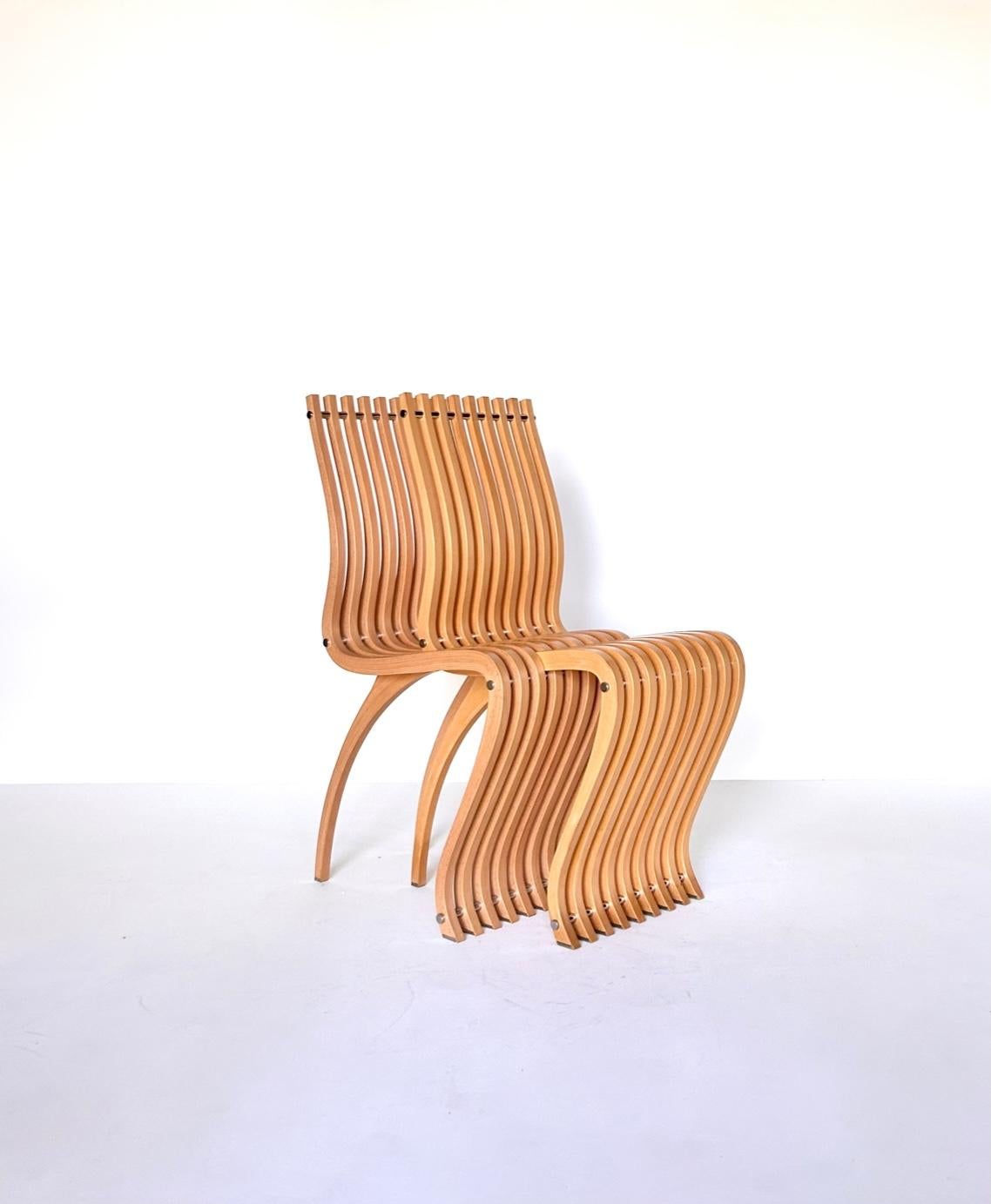 Set of 6 Schizzo chairs by Ron Arad, Vitra, 1989 2