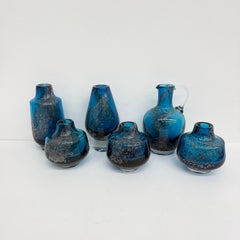 Set of 6 Schot Wiesel glass vases Bavarian ‘Florida’ by Heinrich Löffehardt