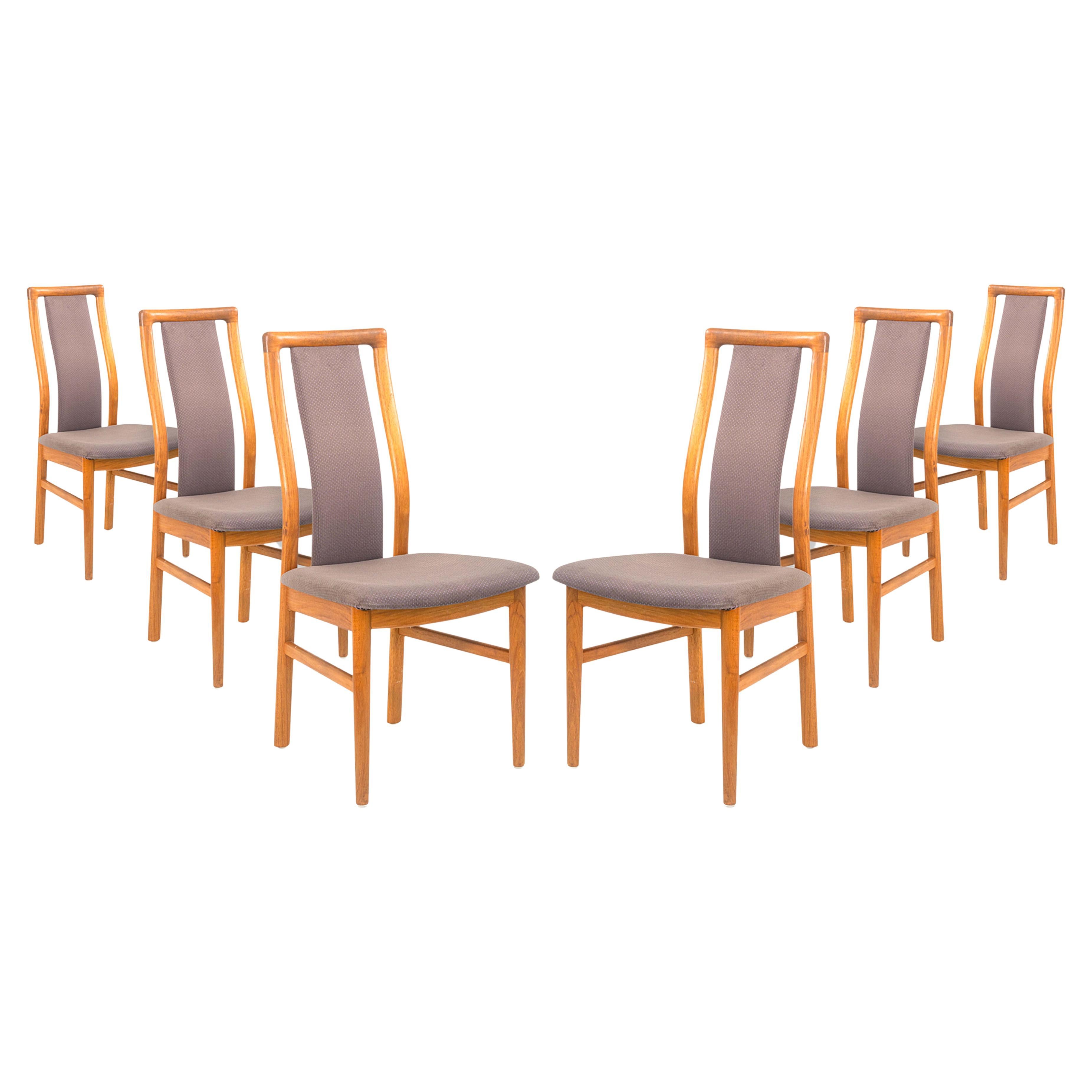 Satz von 6 Schou Anderson Vintage Dänische Teakholz Mid Century Modern Esszimmerstühle im Angebot