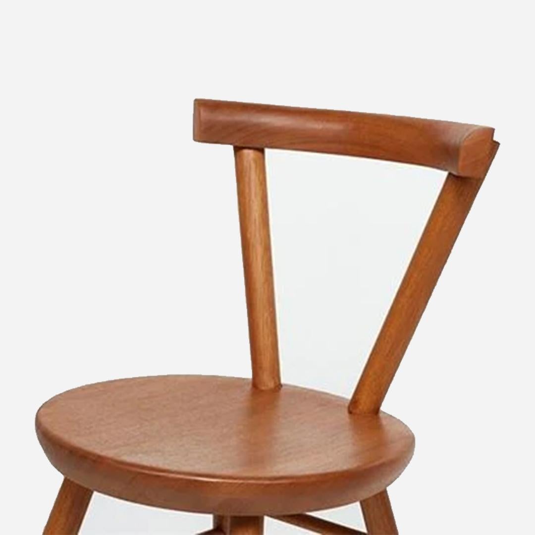 American Set of 6 Sculptural Dining Chairs in the Style of Charlotte Perrriand For Sale