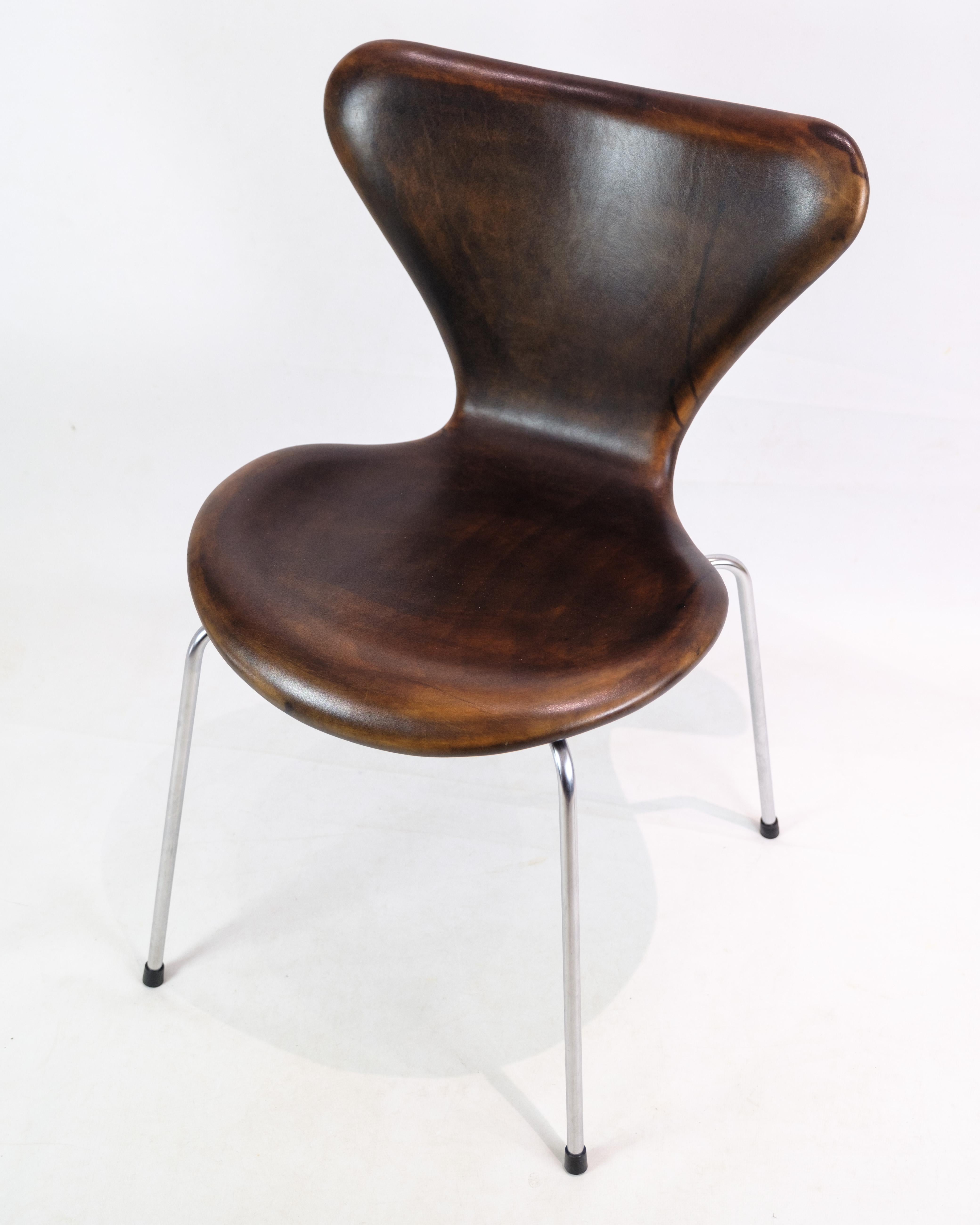 Set of 6 Seven Chairs, 3107, Arne Jacobsen, Fritz Hansen For Sale 4