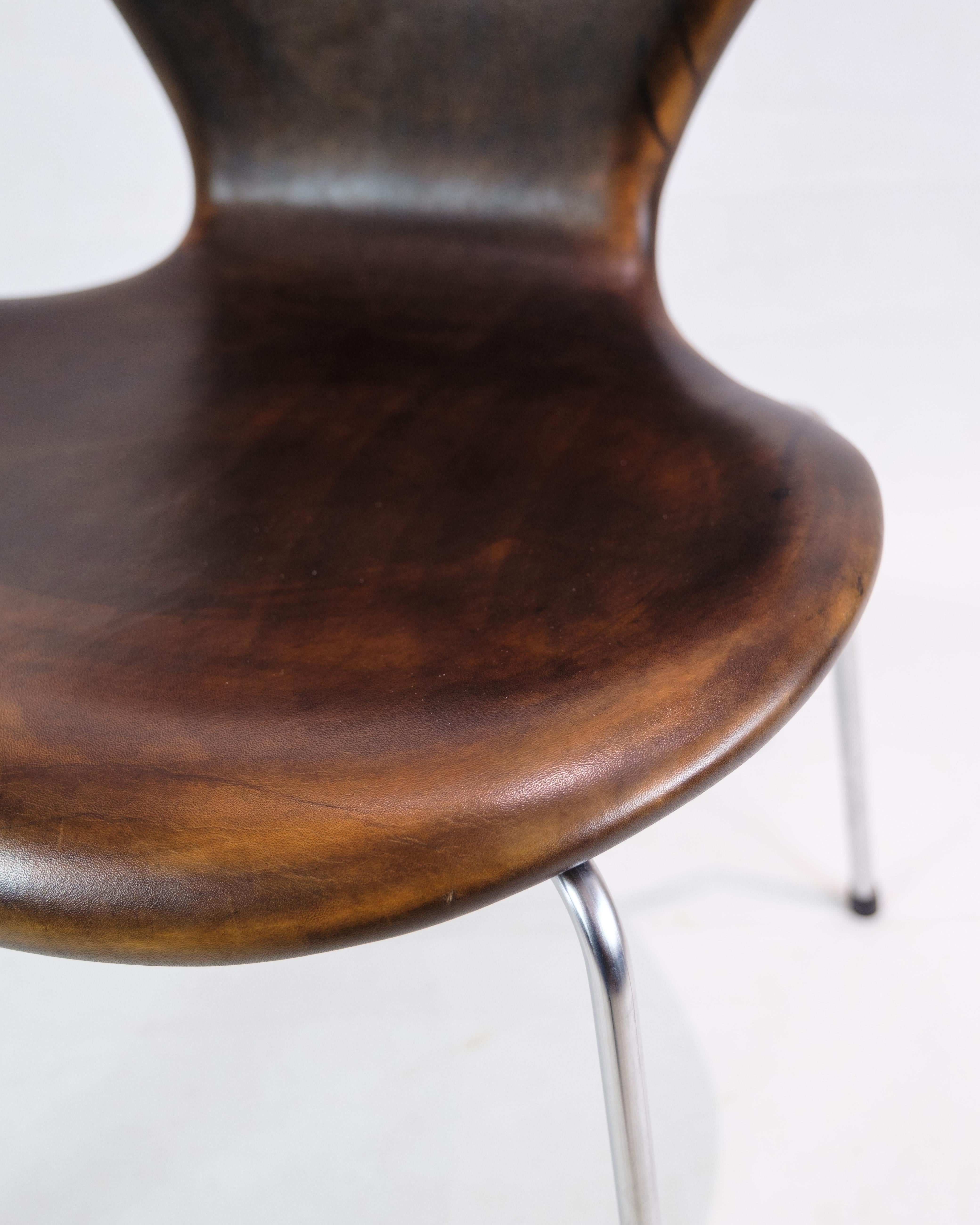 Set of 6 Seven Chairs, 3107, Arne Jacobsen, Fritz Hansen For Sale 5