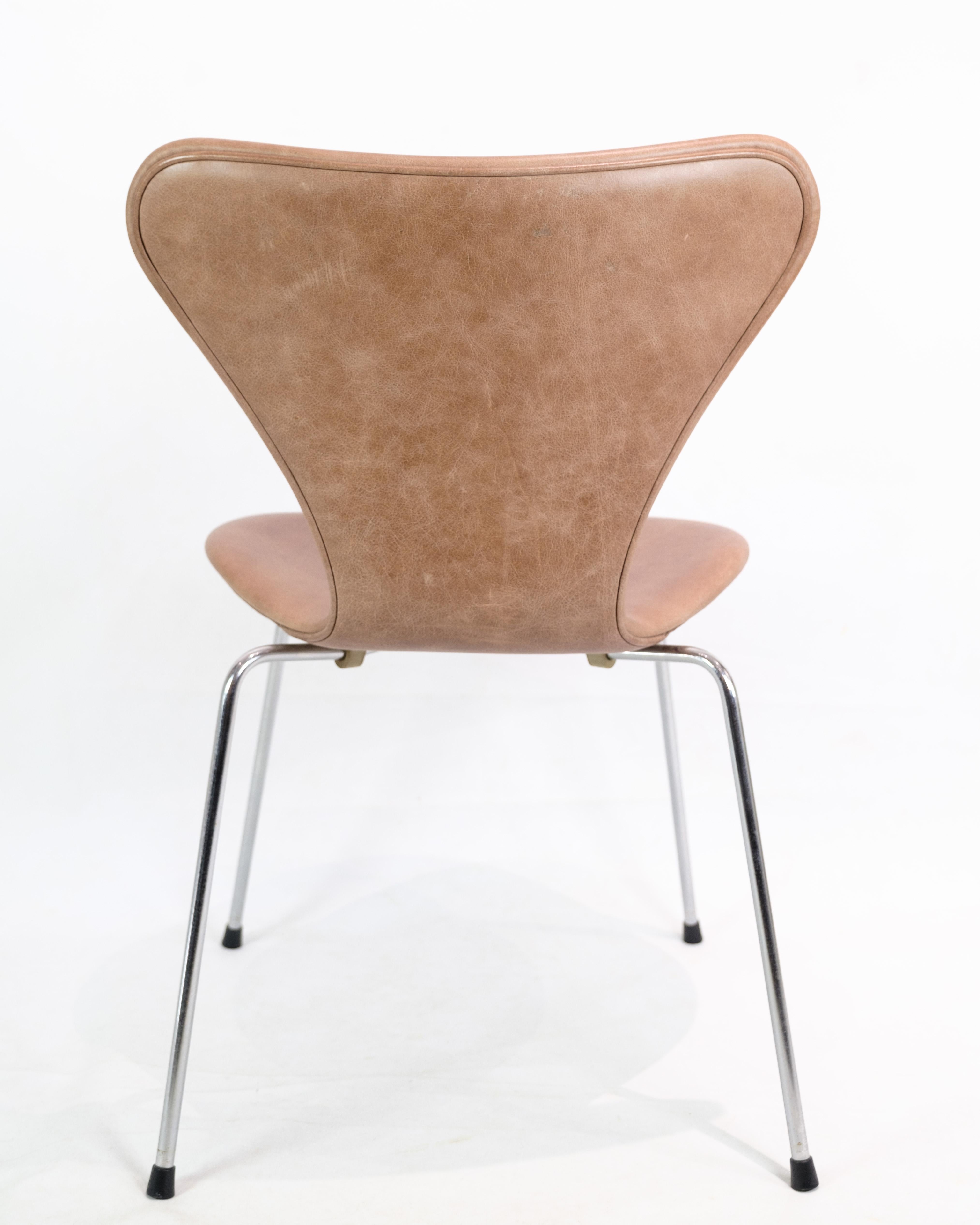 Set of 6 Seven Chairs, 3107, Arne Jacobsen, Fritz Hansen In Good Condition For Sale In Lejre, DK