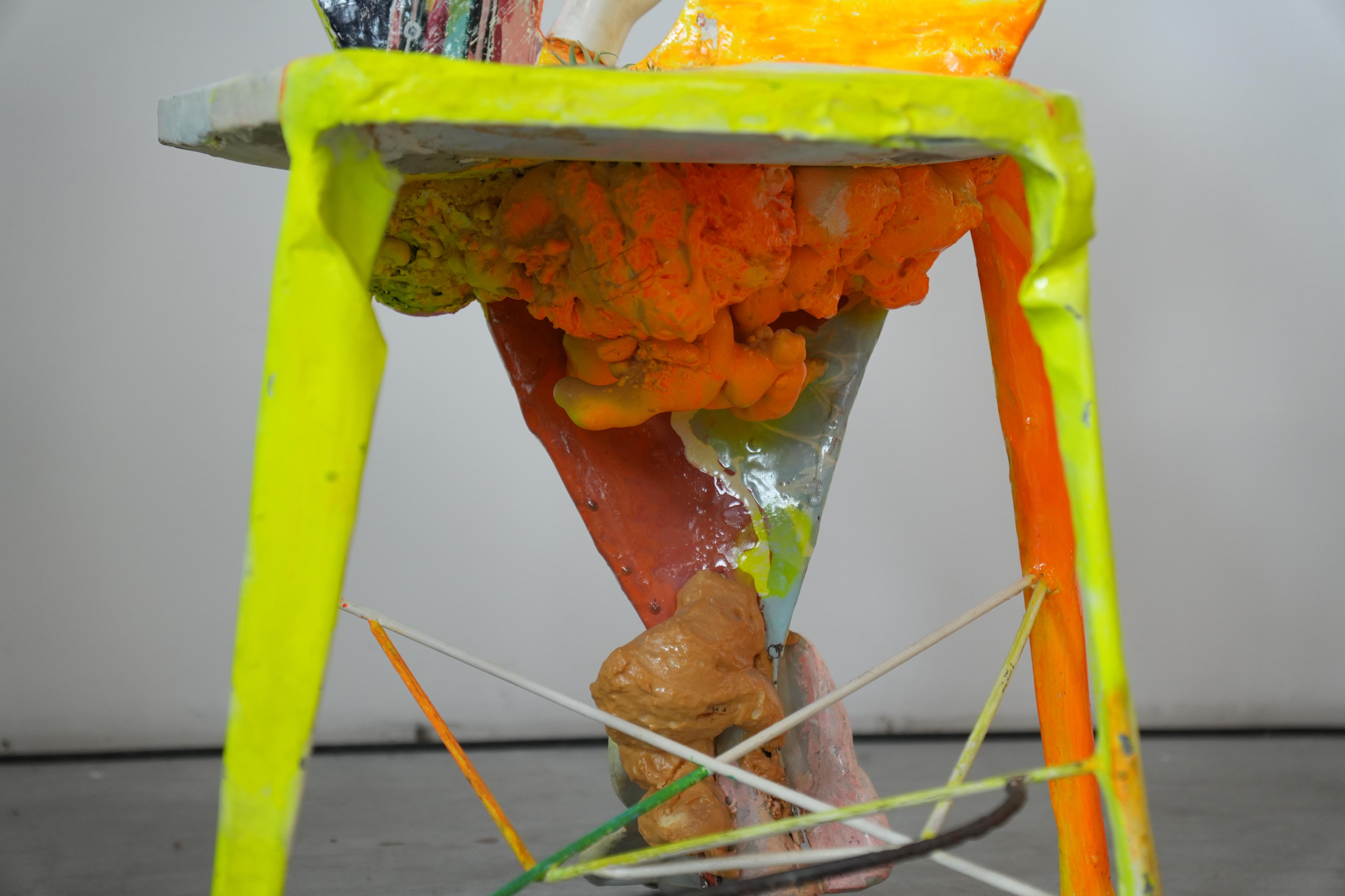 Set of 6 Signed Pop Art Chairs by Guido Coletti (1995, signed in 2013) For Sale 10