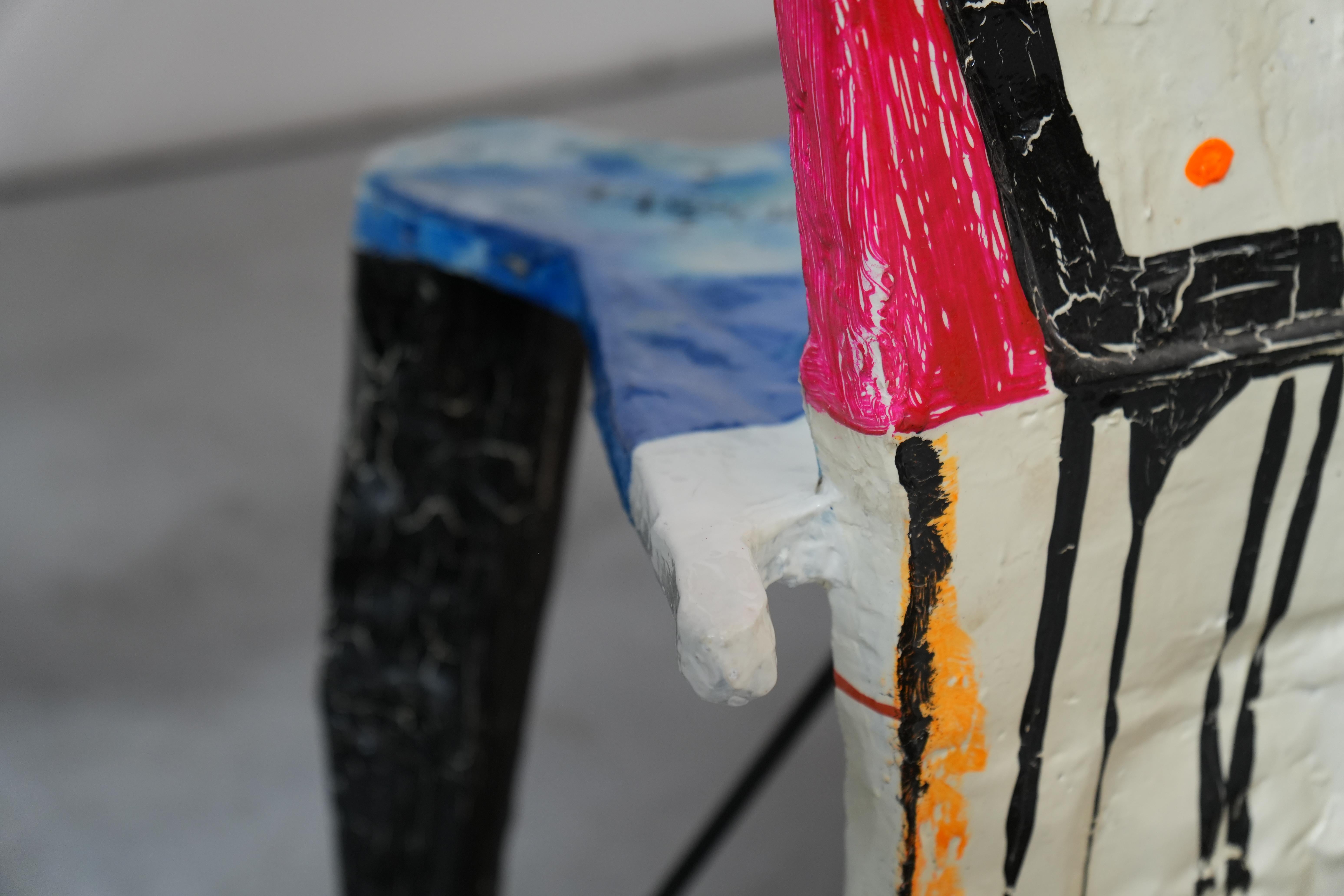 Set of 6 Signed Pop Art Chairs by Guido Coletti (1995, signed in 2013) For Sale 2