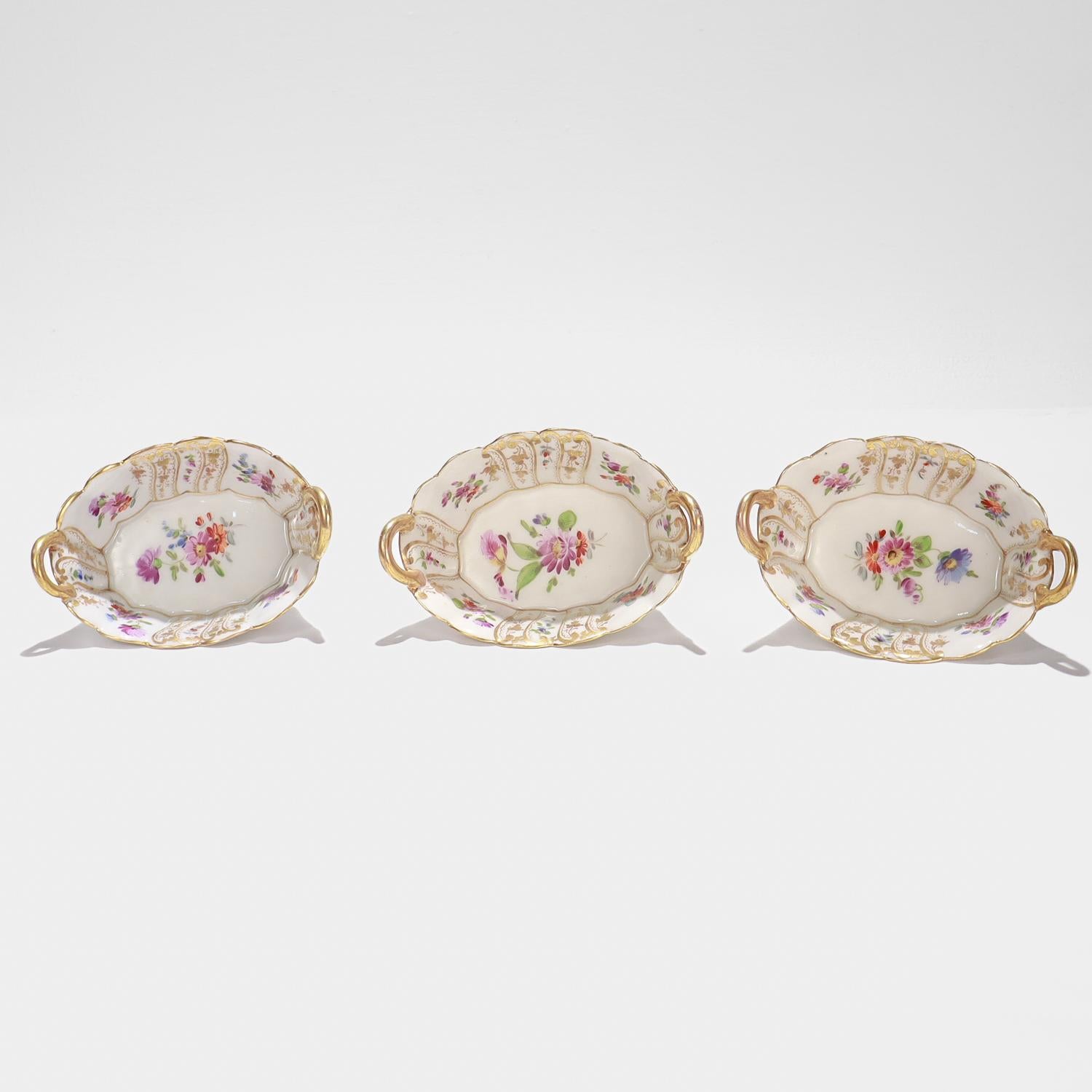 Set of 6 Signed Richard Klemm Dresden Porcelain Condiment Serving Bowls For Sale 1