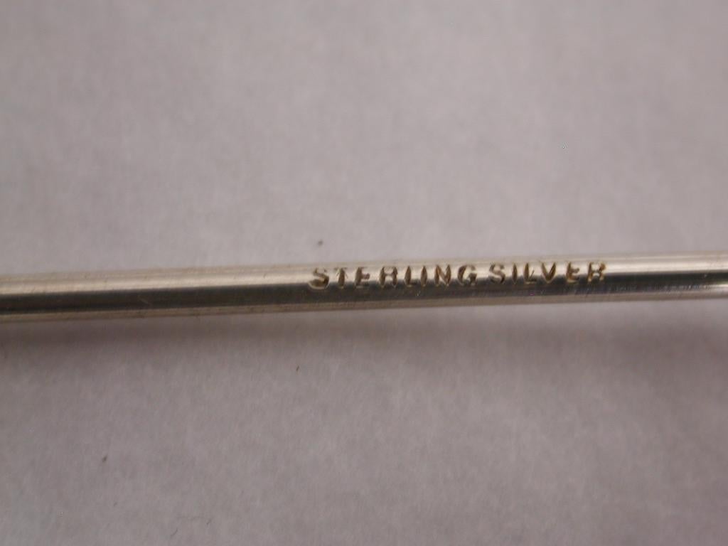 Set of 6 Silver Cherry Cocktail Sticks, circa 1930s In Good Condition In London, GB