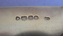 Ensemble de 6 couteaux à poignée en agate dorée fabriqués à Londres par George Adams, 1847