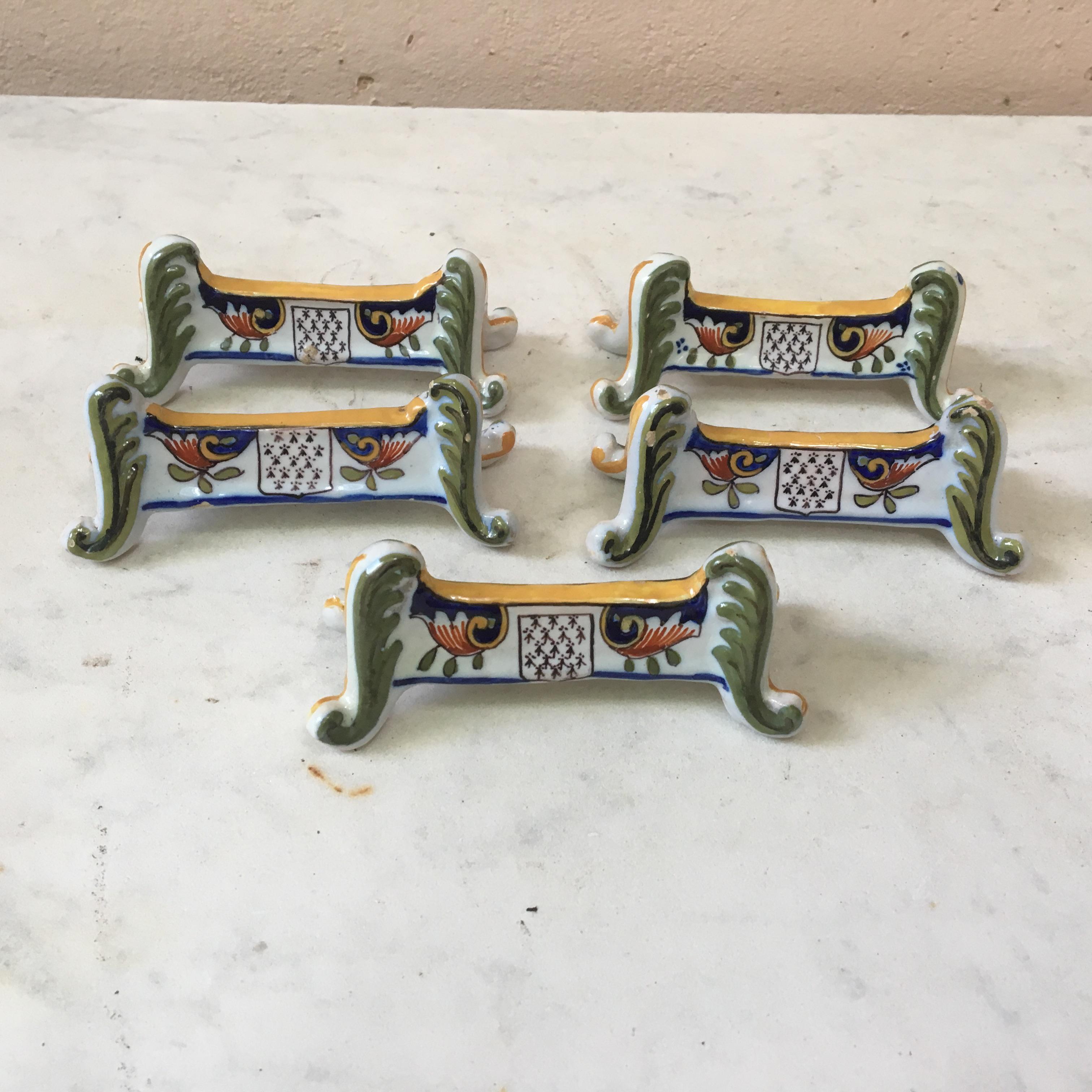 Europeo Set di 6 poggiacoltelli in argento in stile Luigi XVI, circa 1900 in vendita