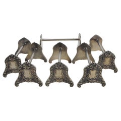 Set of 6 Silver Plate Knife Rests Style Louis XVI, circa 1900