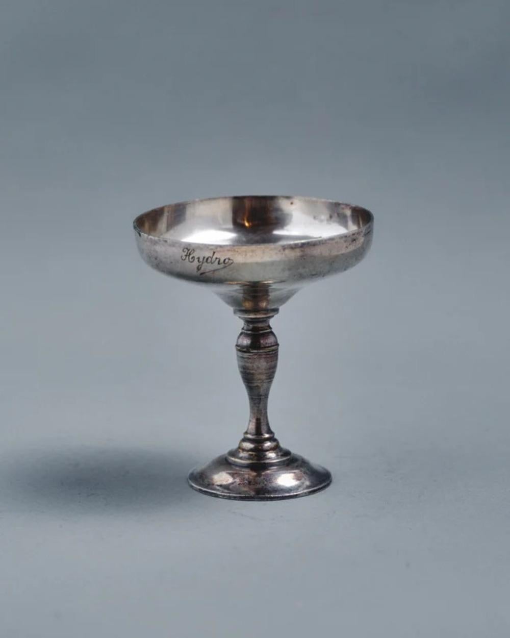 Plaqué argent Set de 6 coupes à champagne en métal argenté en vente