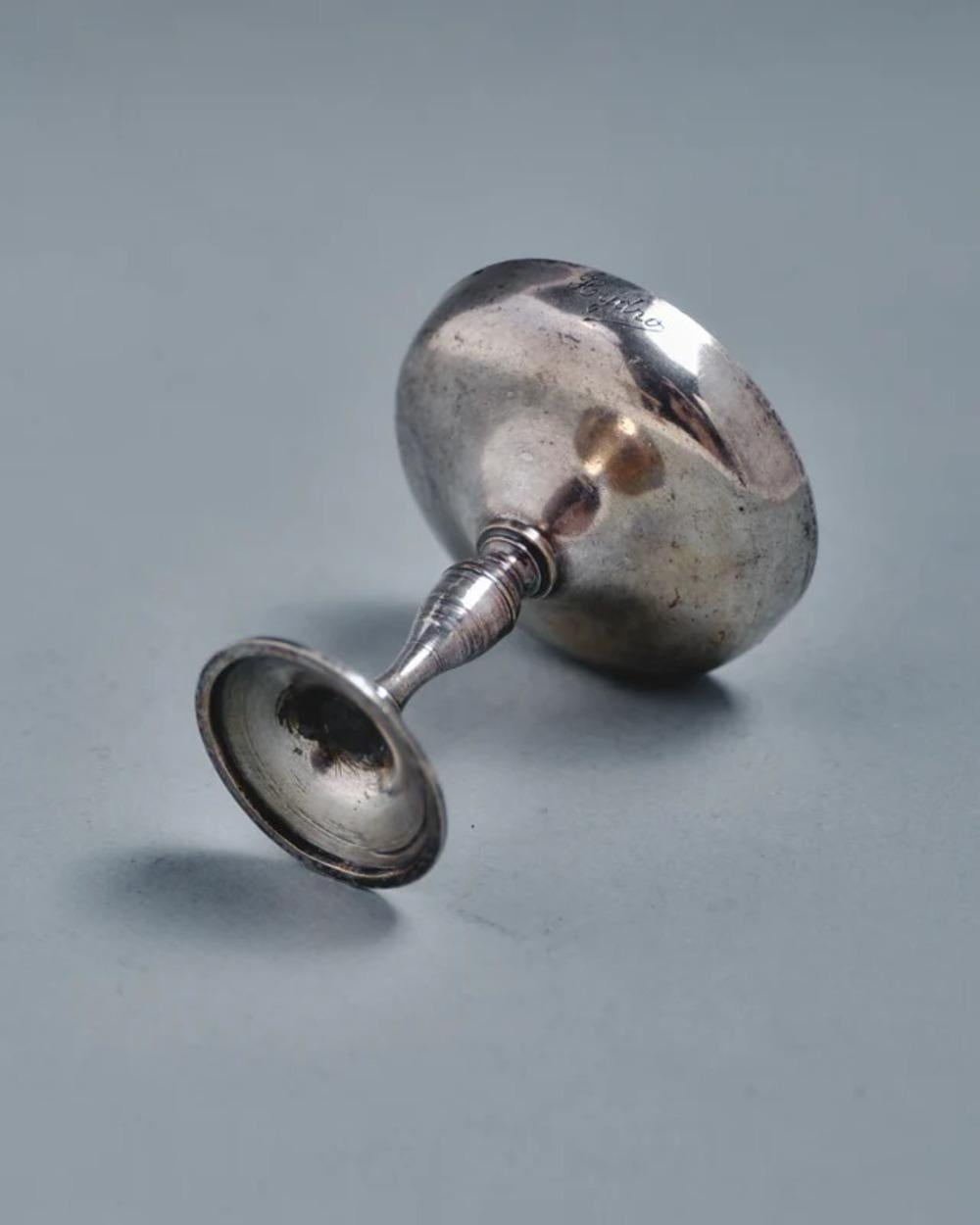 Set de 6 coupes à champagne en métal argenté en vente 1