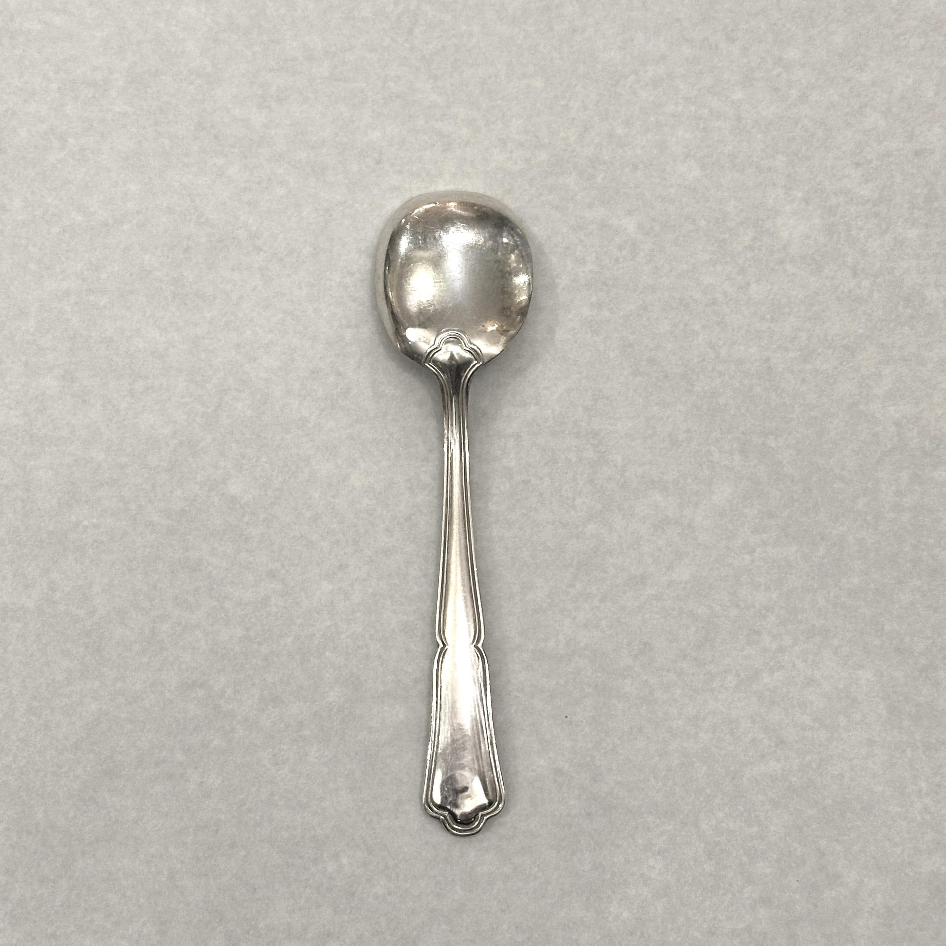Ensemble de 6 cuillères à crème glacée en métal argenté de Dixi, 20ème siècle Bon état - En vente à Paris, FR