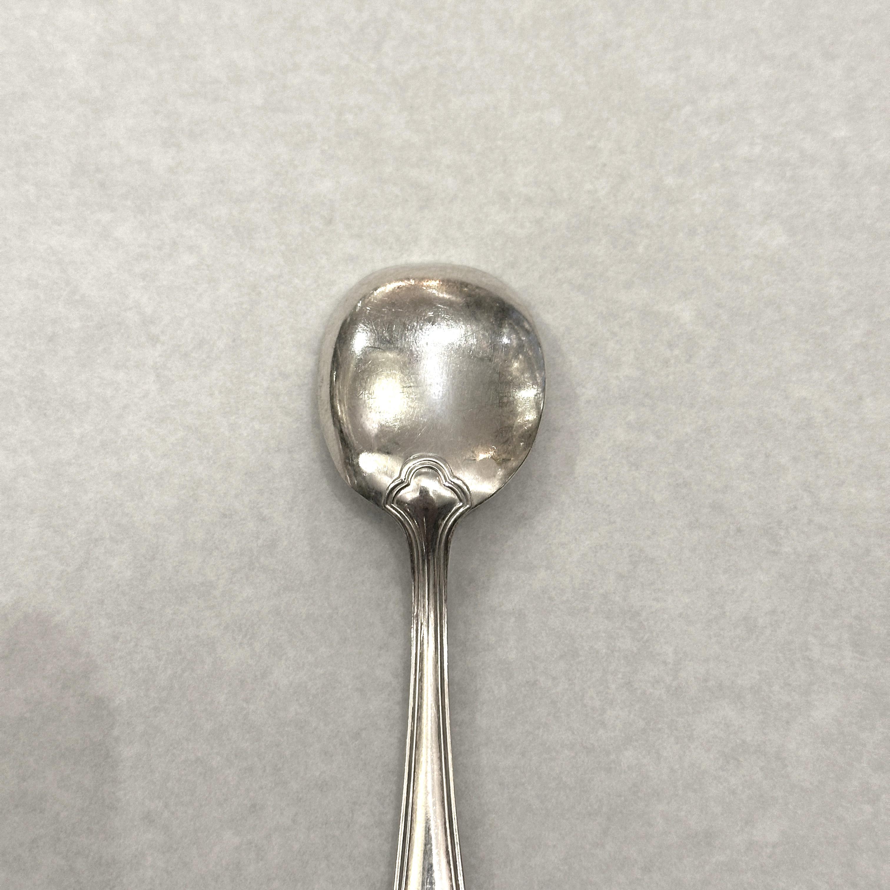 20ième siècle Ensemble de 6 cuillères à crème glacée en métal argenté de Dixi, 20ème siècle en vente