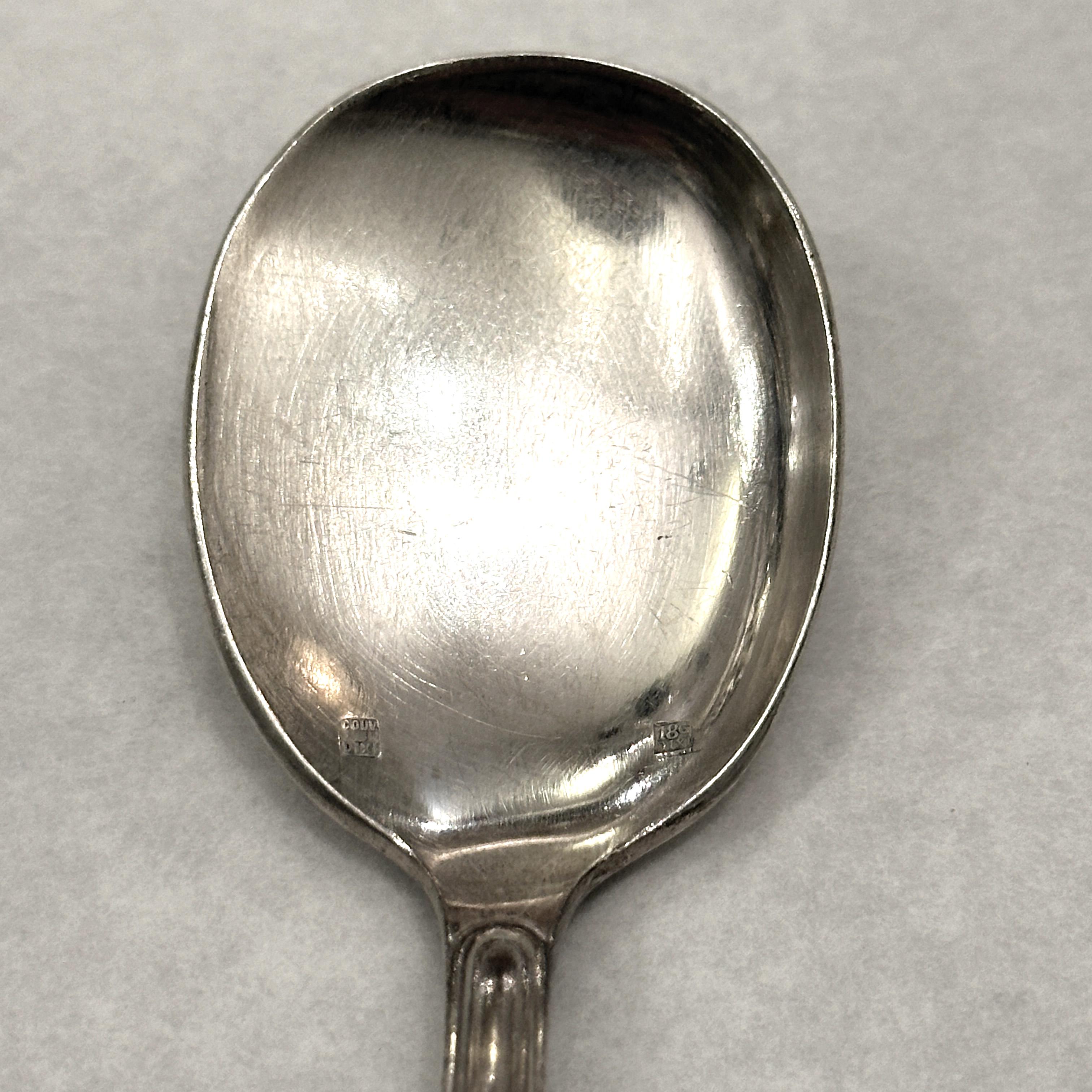 Plaqué argent Ensemble de 6 cuillères à crème glacée en métal argenté de Dixi, 20ème siècle en vente