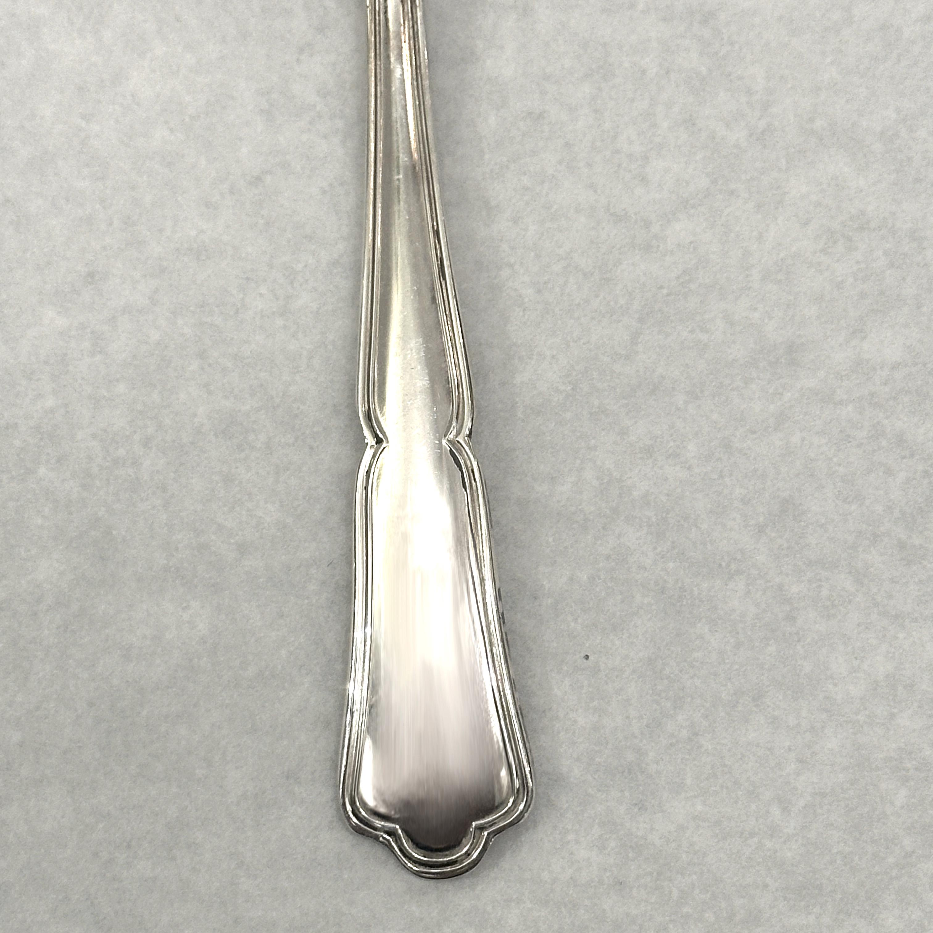 Ensemble de 6 cuillères à crème glacée en métal argenté de Dixi, 20ème siècle en vente 1