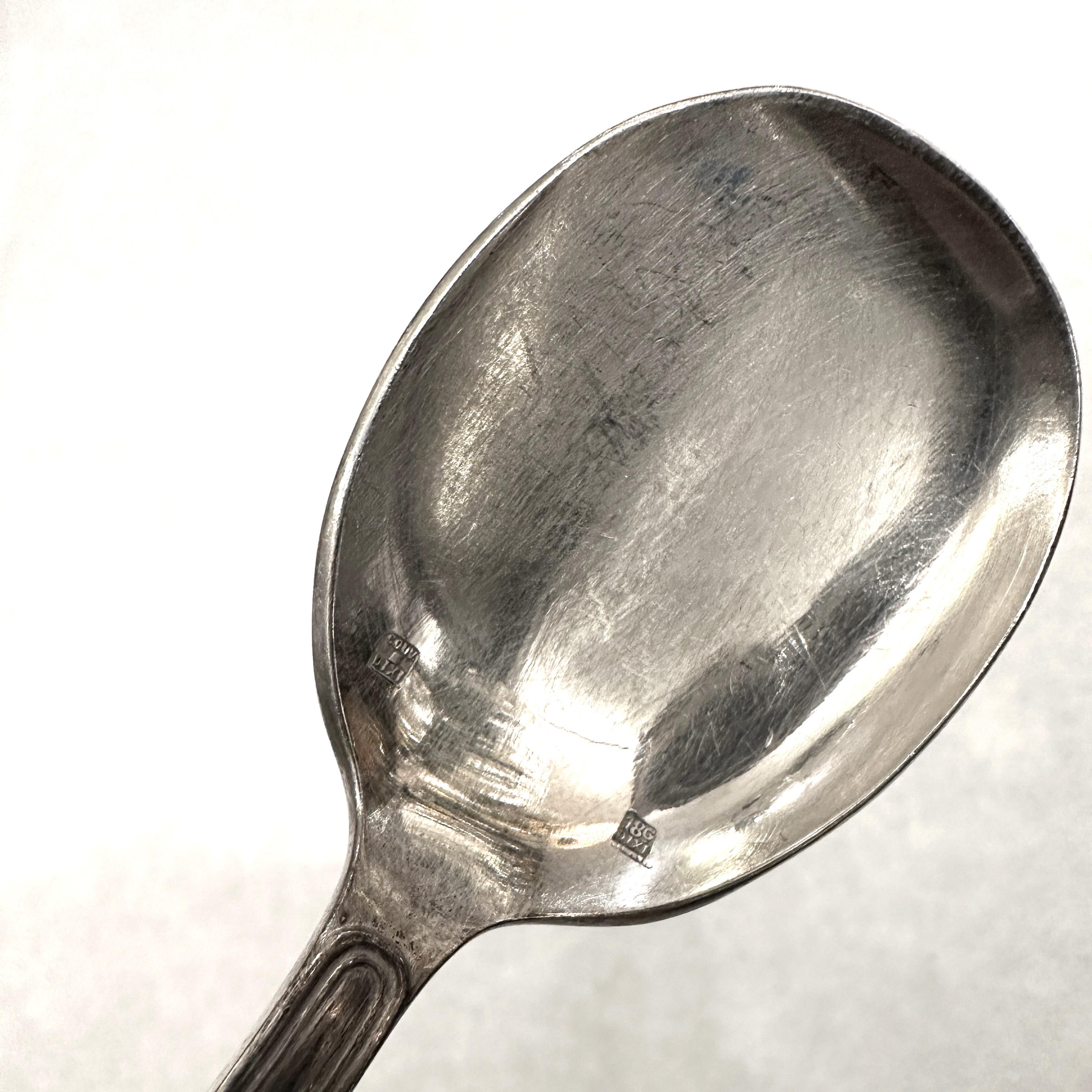Ensemble de 6 cuillères à crème glacée en métal argenté de Dixi, 20ème siècle en vente 2
