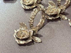 Set of 6 Silver-Plated Rose Napkin Rings, Vintage Table Décor Collection Foral