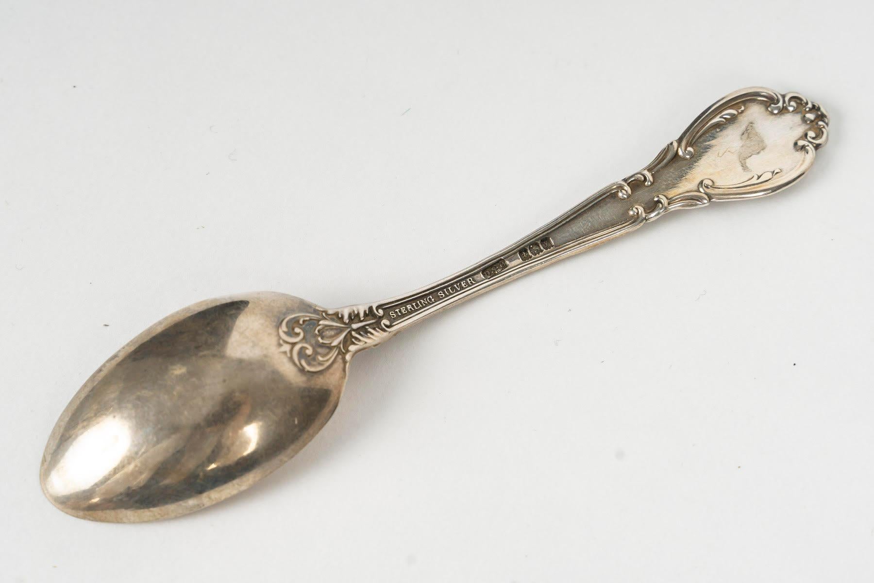 Set of 6 Silver-Plated Teaspoons, 19th Century, Napoleon III Period. In condizioni buone in vendita a Saint-Ouen, FR