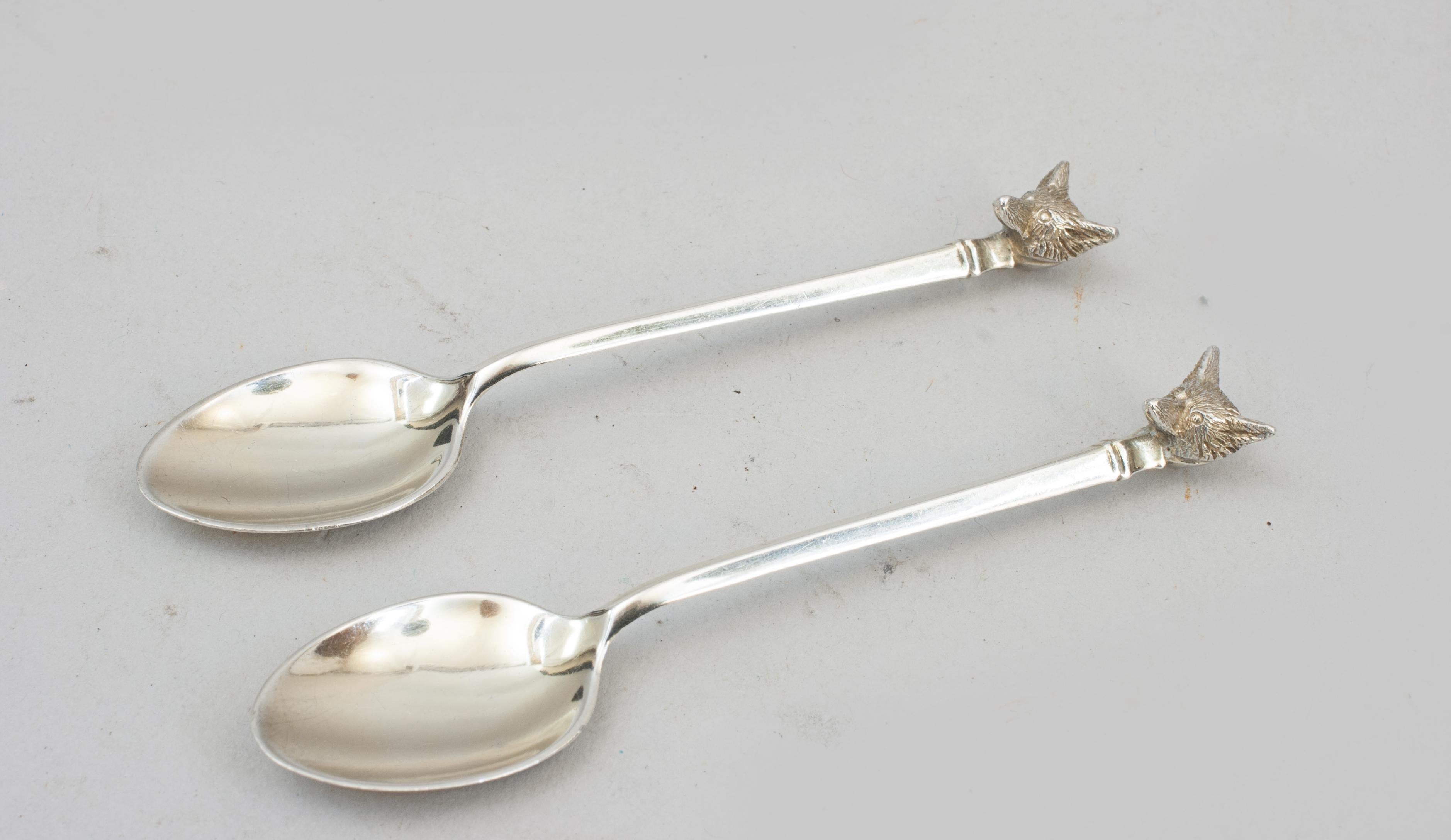 Set Of 6 Silver Spoons With Foxes Heads By Swaine And Adeney 3