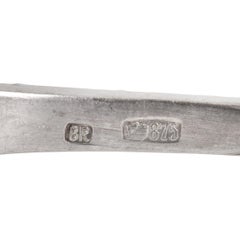 Lot de 6 cuillères à soupe en argent, Lettonie, par BR., années 1920 - 1930