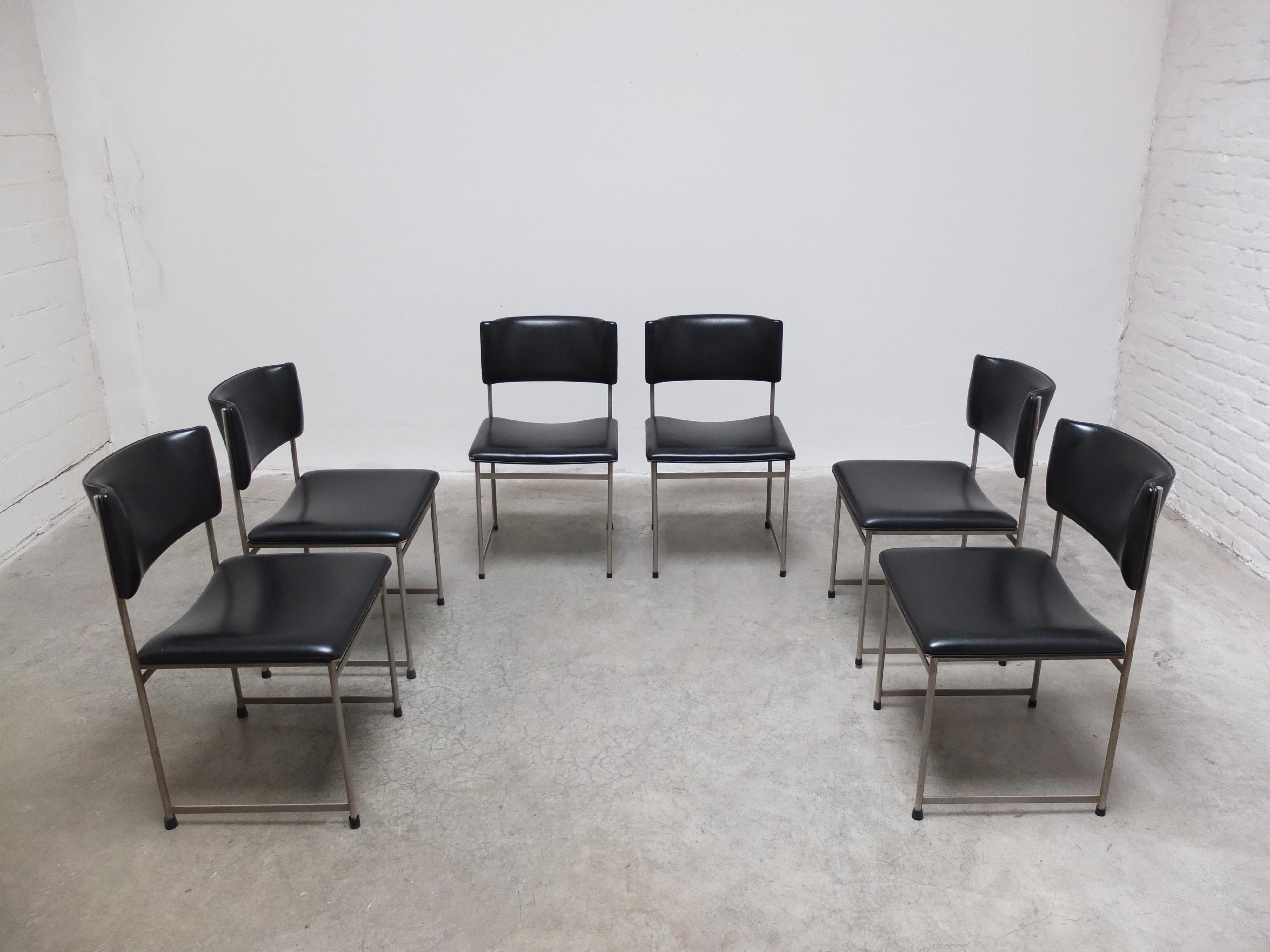 Dutch Set of 6 ‘SM08’ Dining Chairs by Cees Braakman for Pastoe, 1960s For Sale