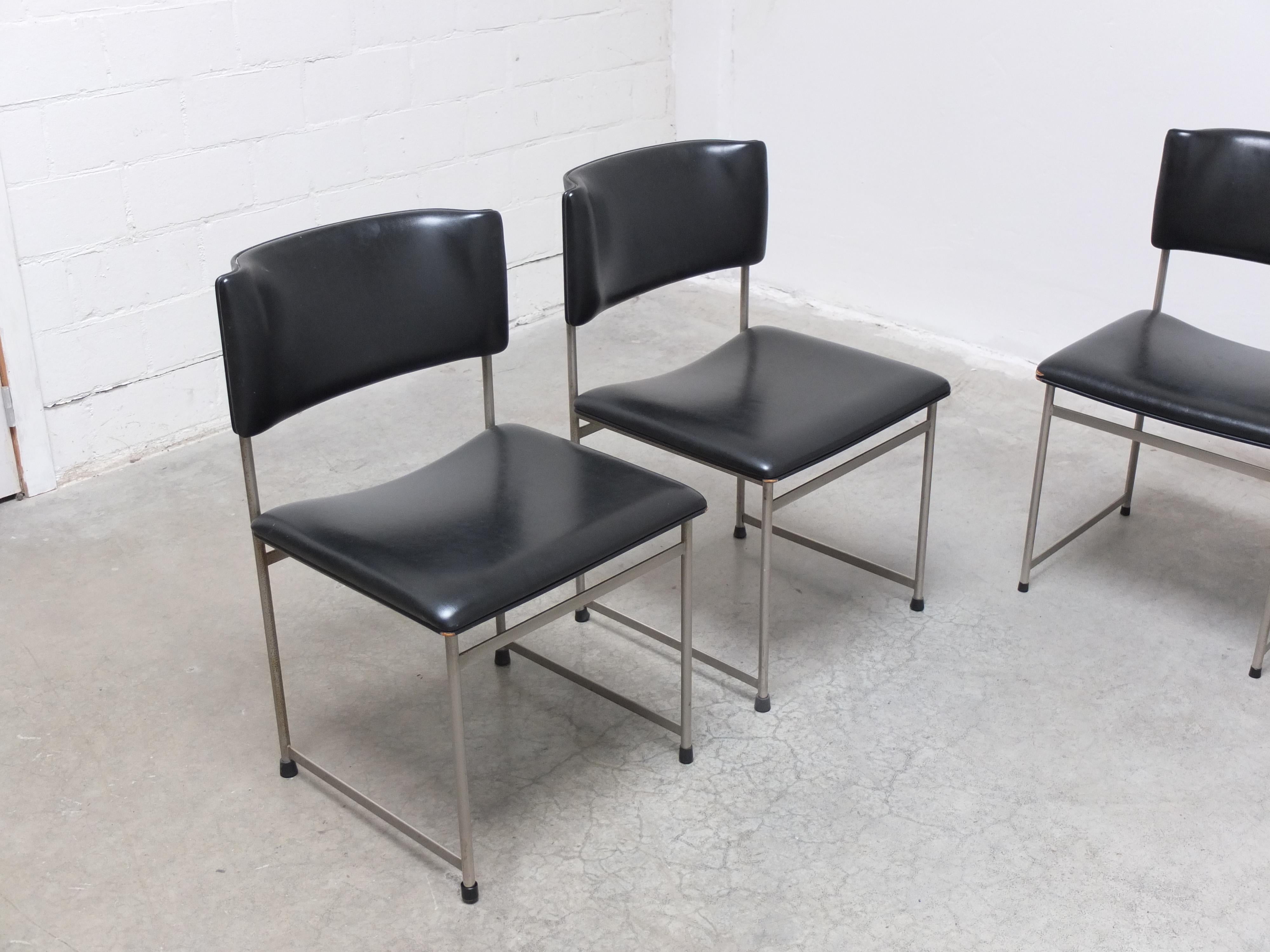 Ensemble de 6 chaises de salle à manger 'SM08' par Cees Braakman pour Pastoe, années 1960 Bon état - En vente à Antwerpen, VAN