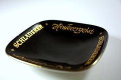 Set of 6 small German ashtrays bowls 50's schnapps advertising Schladerer 1950s