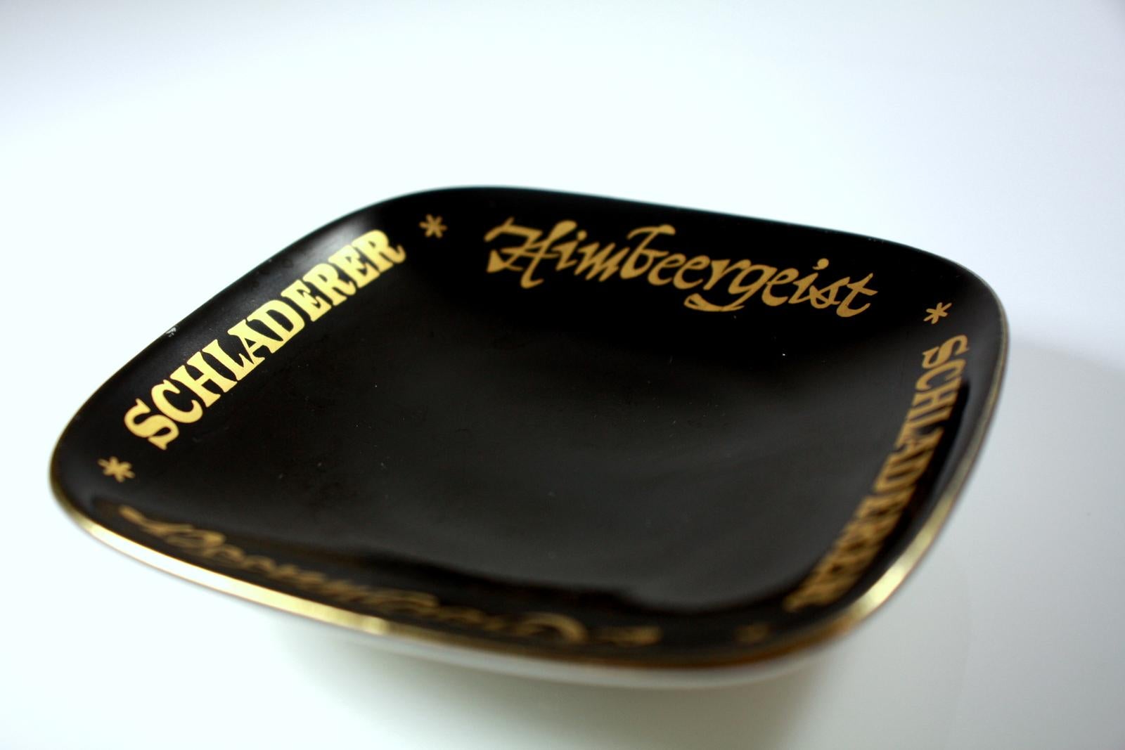 Juego de 6 ceniceros pequeños cuencos alemanes años 50 publicidad de aguardiente Schladerer años 50 Porcelana en venta