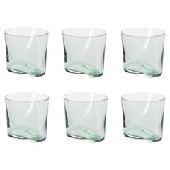 Set of 6 Smoke Green Glasses by Pulpo
