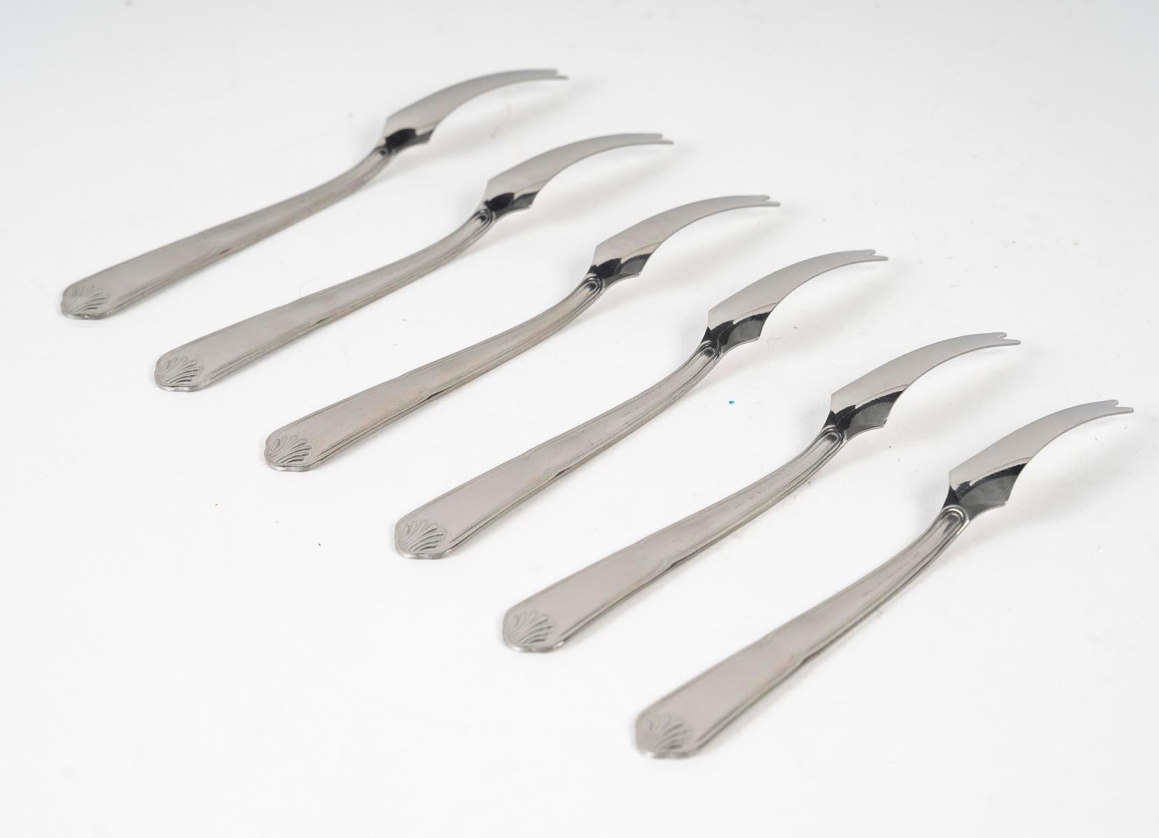 Set of 6 Snail Forks, 20th Century. For Sale 1