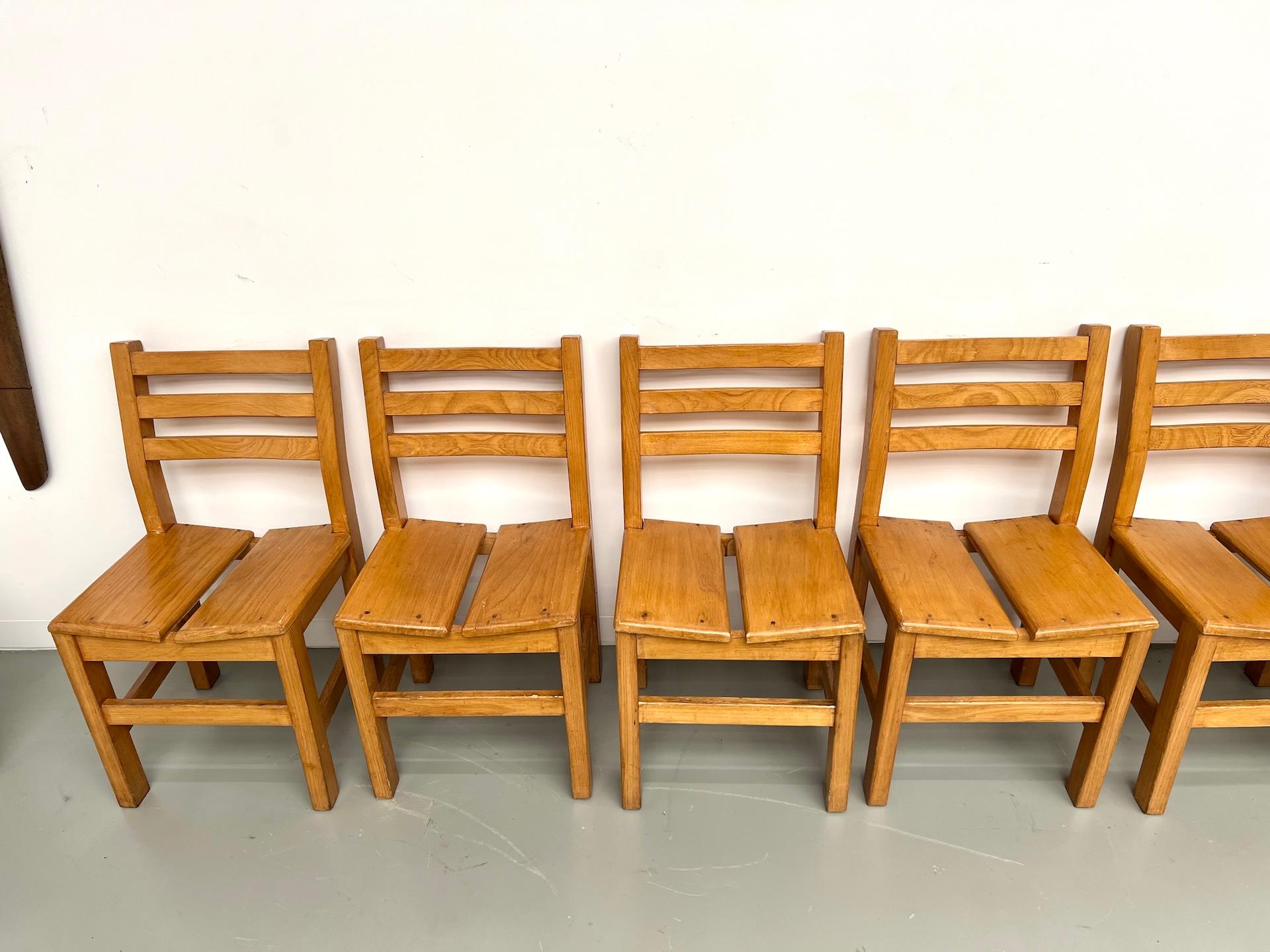 Set di 6 sedie in olmo massiccio 