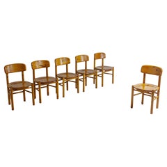 Set of 6 solid pine dining chairs by Rainer Daumiller, Denmark 1970s