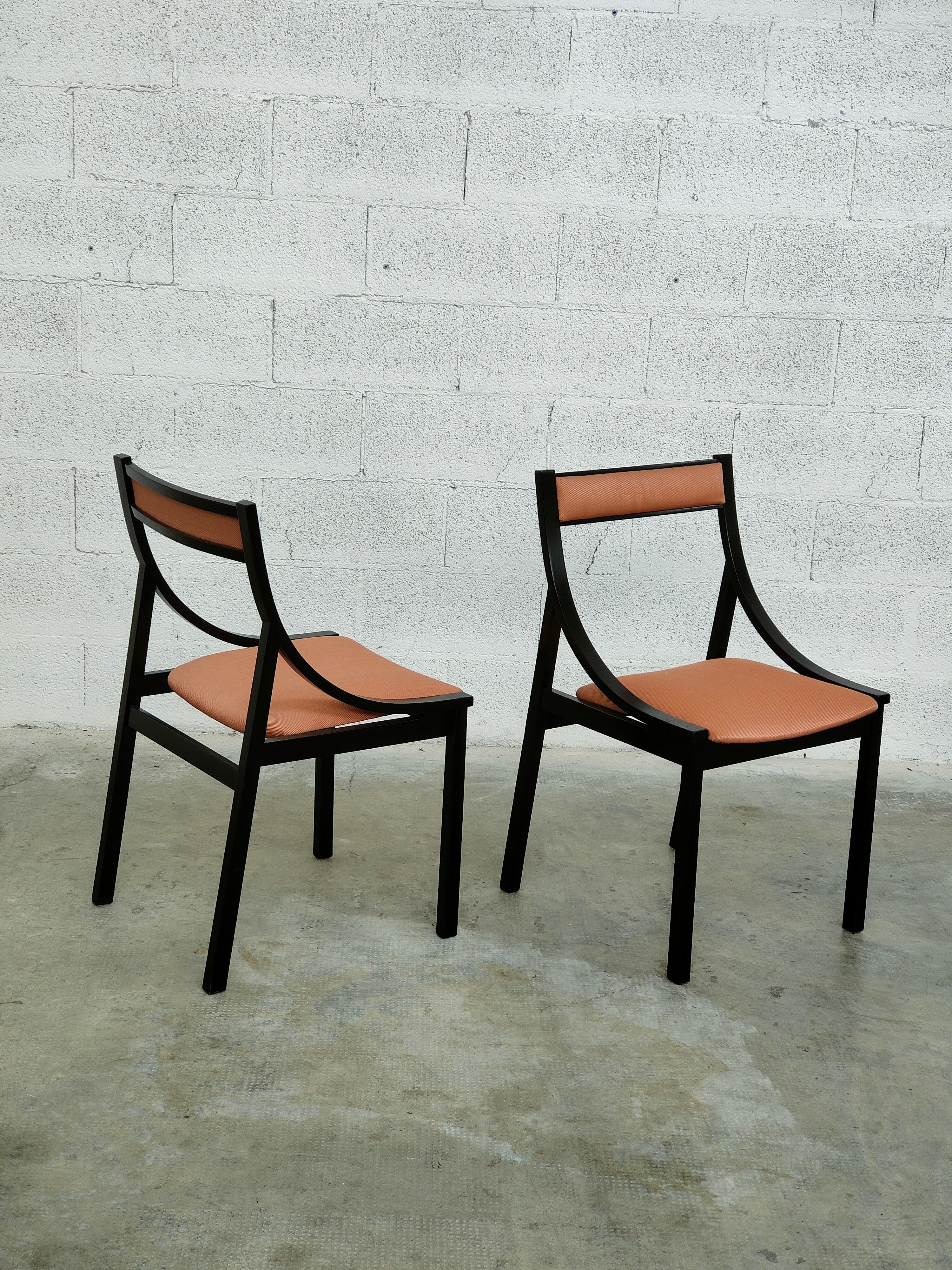 Mid-20th Century Set of 6 Sormani Chairs Designed by Carlo de Carli