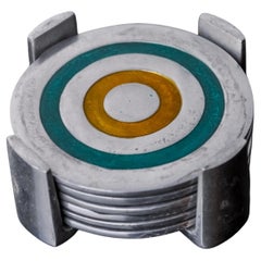 Set di 6 sottobicchieri dell'età dello spazio, Italia, 1970