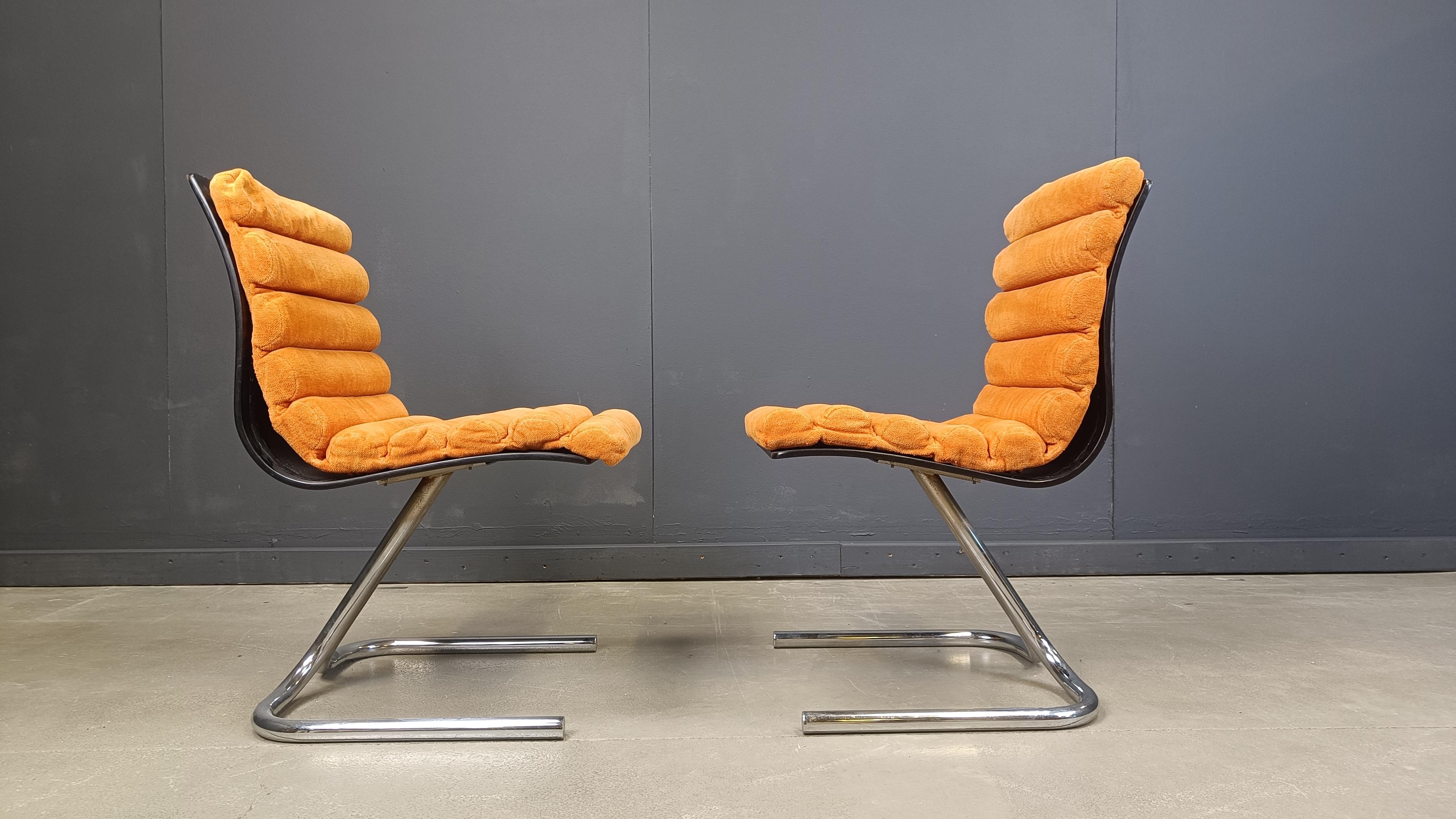 Set of 6 space age dining chairs, 1970s 4