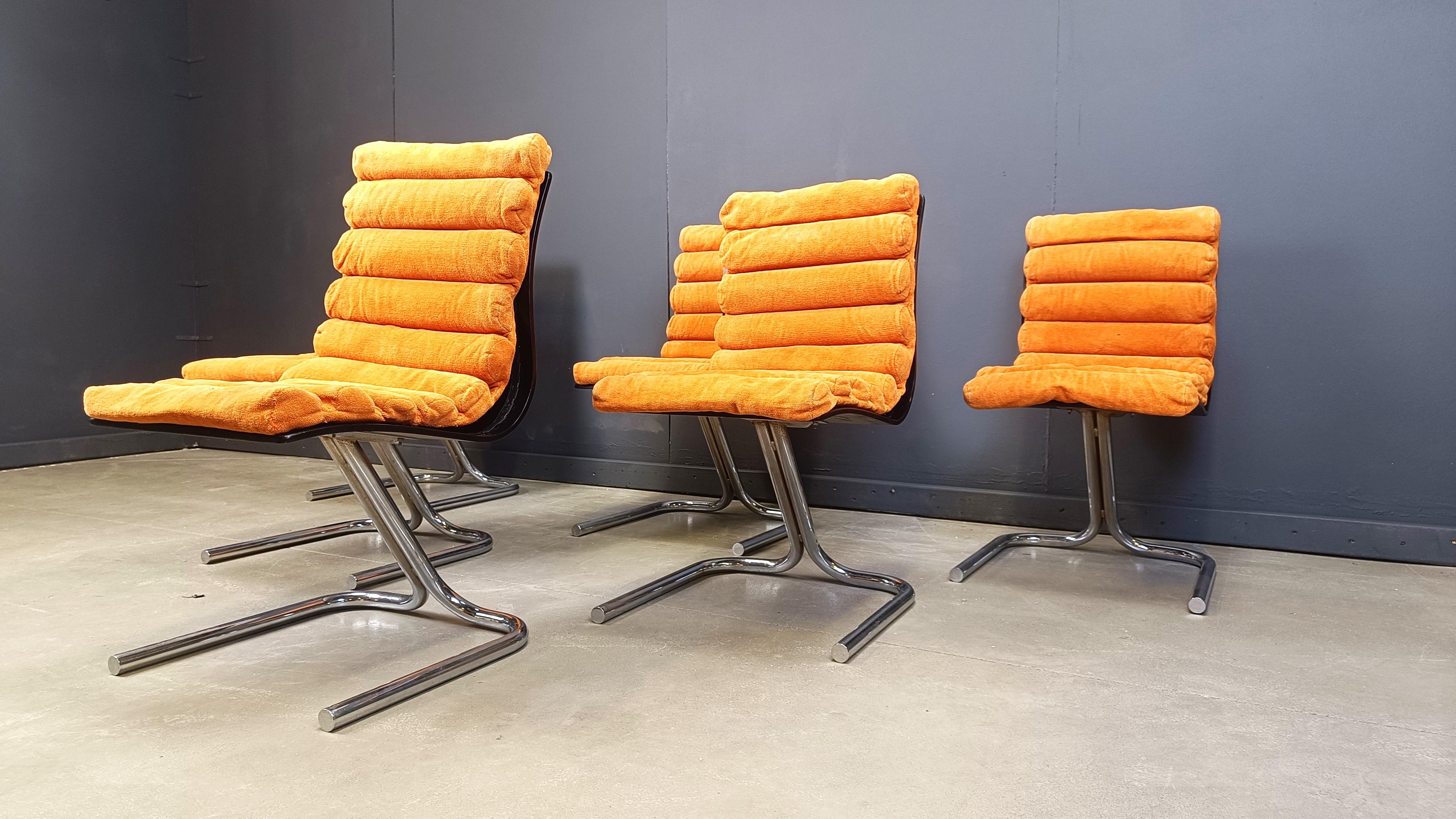 Set of 6 space age dining chairs, 1970s 2