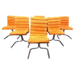 Ensemble de 6 chaises de salle à manger de l'ère spatiale, 1970
